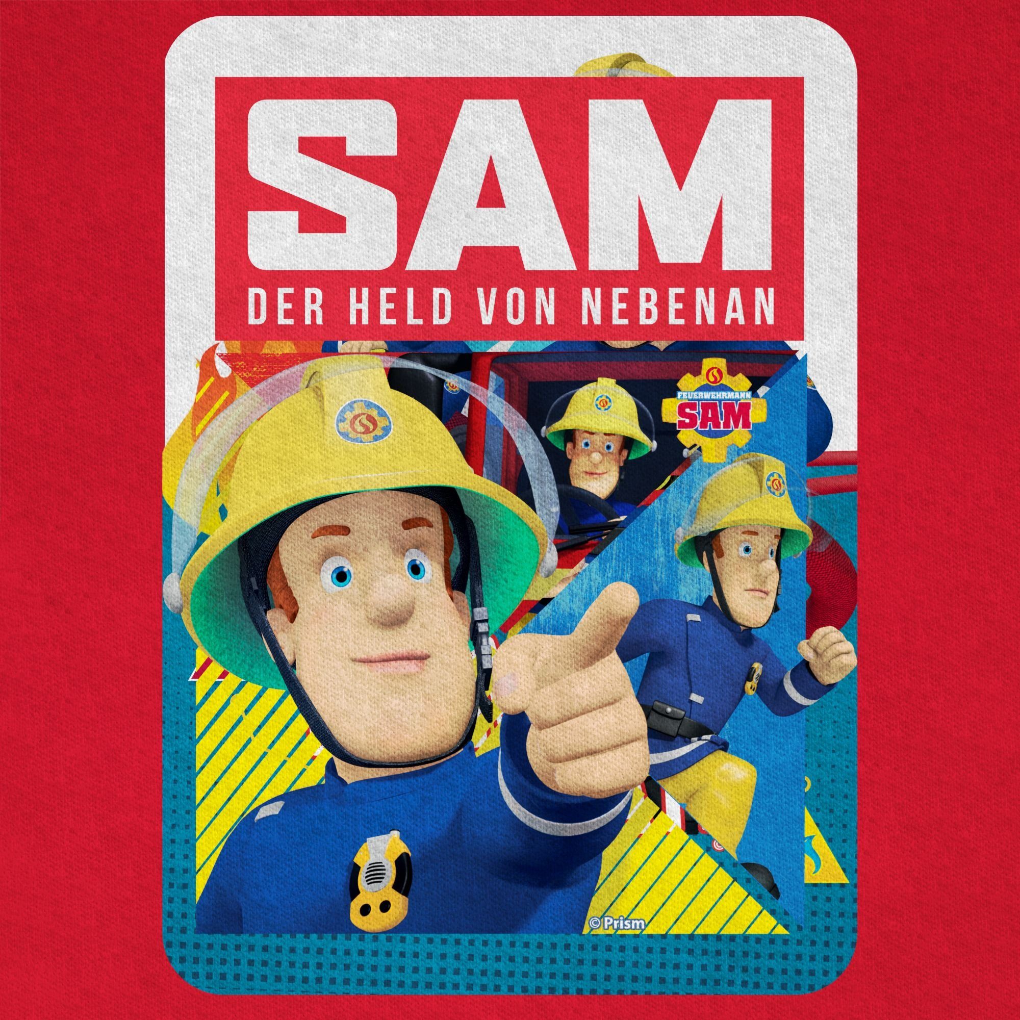 Shirtracer T-Shirt Held der Sam 01 Jungen Rot Sam Feuerwehrmann nebenan von