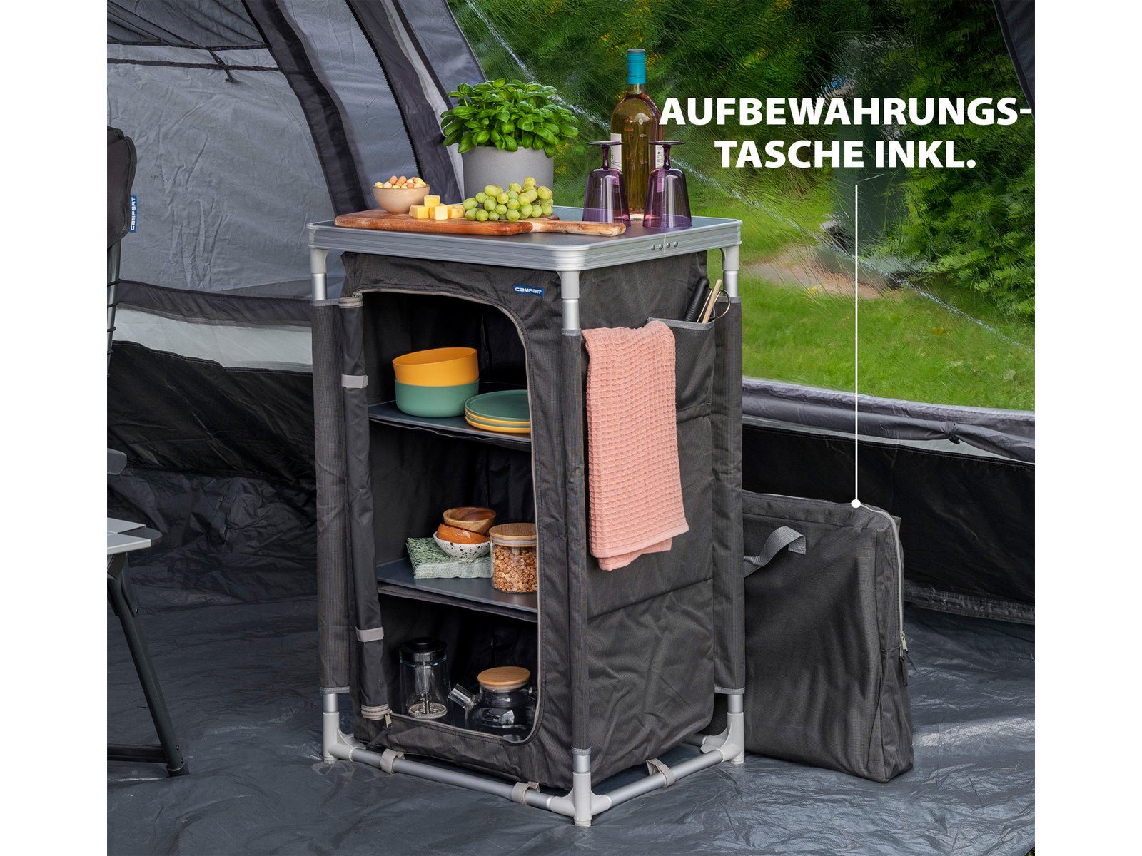 Küche Campart Camper faltbar kleiner Outdoor-Schrank Faltschrank Stoffschrank für schmaler
