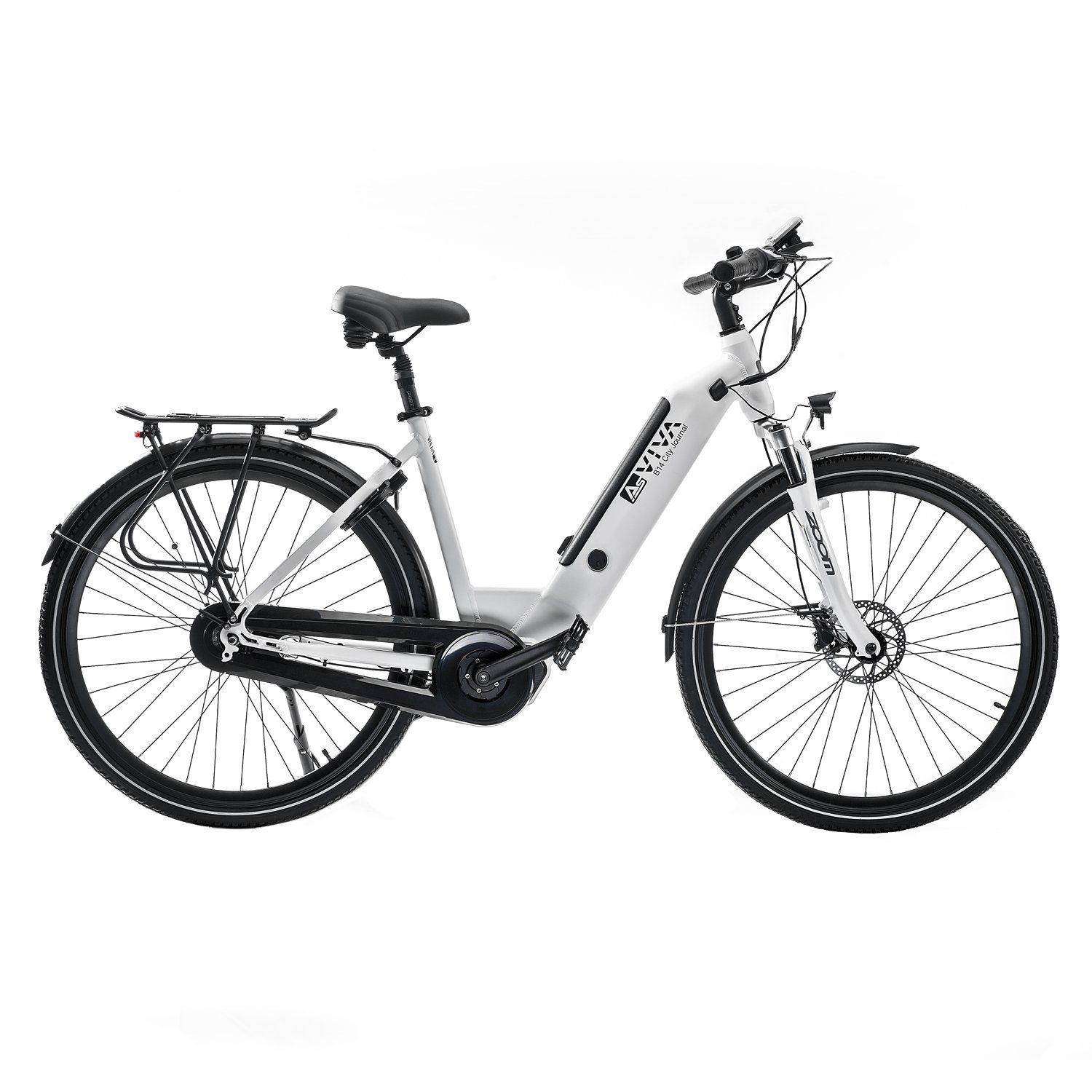AsVIVA E-Bike Hollandrad, Cityrad B14 28 Zoll & 120 Km Reichweite, 7 Gang Shimano Nexus Schaltwerk, Nabenschaltung, Bürstenloser Mittelmotor, 620 Wh, innerhalb der StVZO, Akku 36V / 17,2Ah / 620Wh