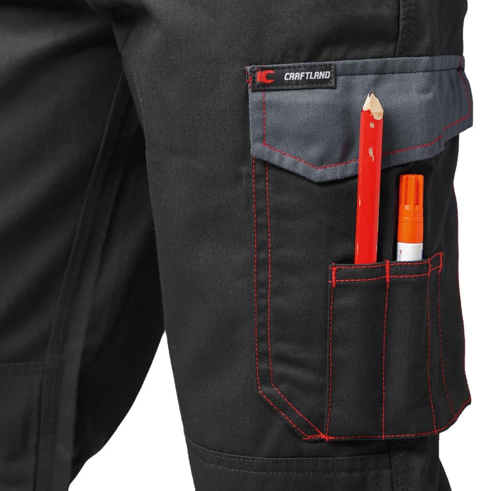 Craftland Arbeitshose Herren Twill Bundhose leichte Sommer Arbeitshose mit UV-Schutz robuste, bequeme und leichte Sommer-Arbeitshose mit UV-Schutz