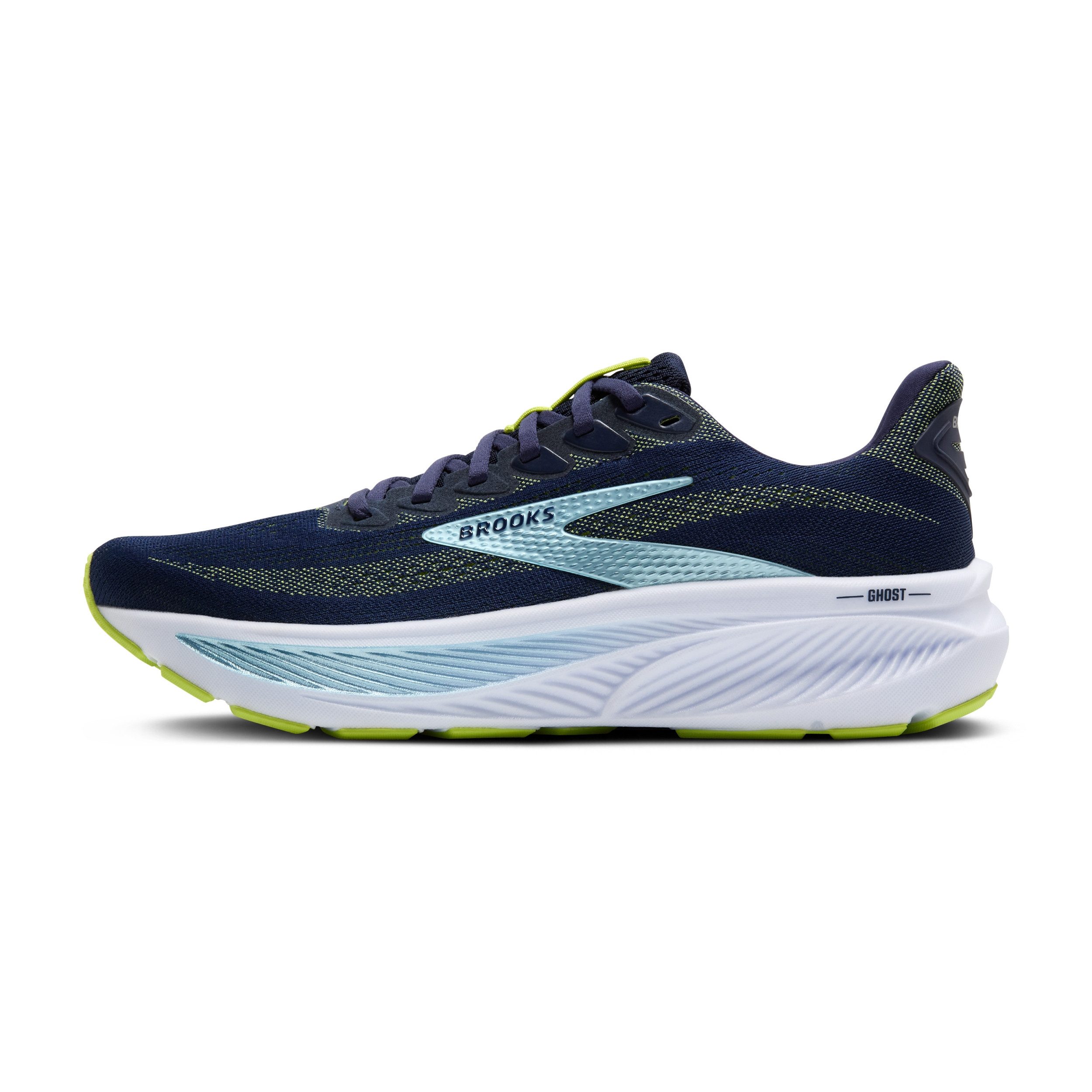 Brooks Ghost 17 - Herren Laufschuh - Narrow (1B) - Peacoat/Lime/Blue Laufsc günstig online kaufen