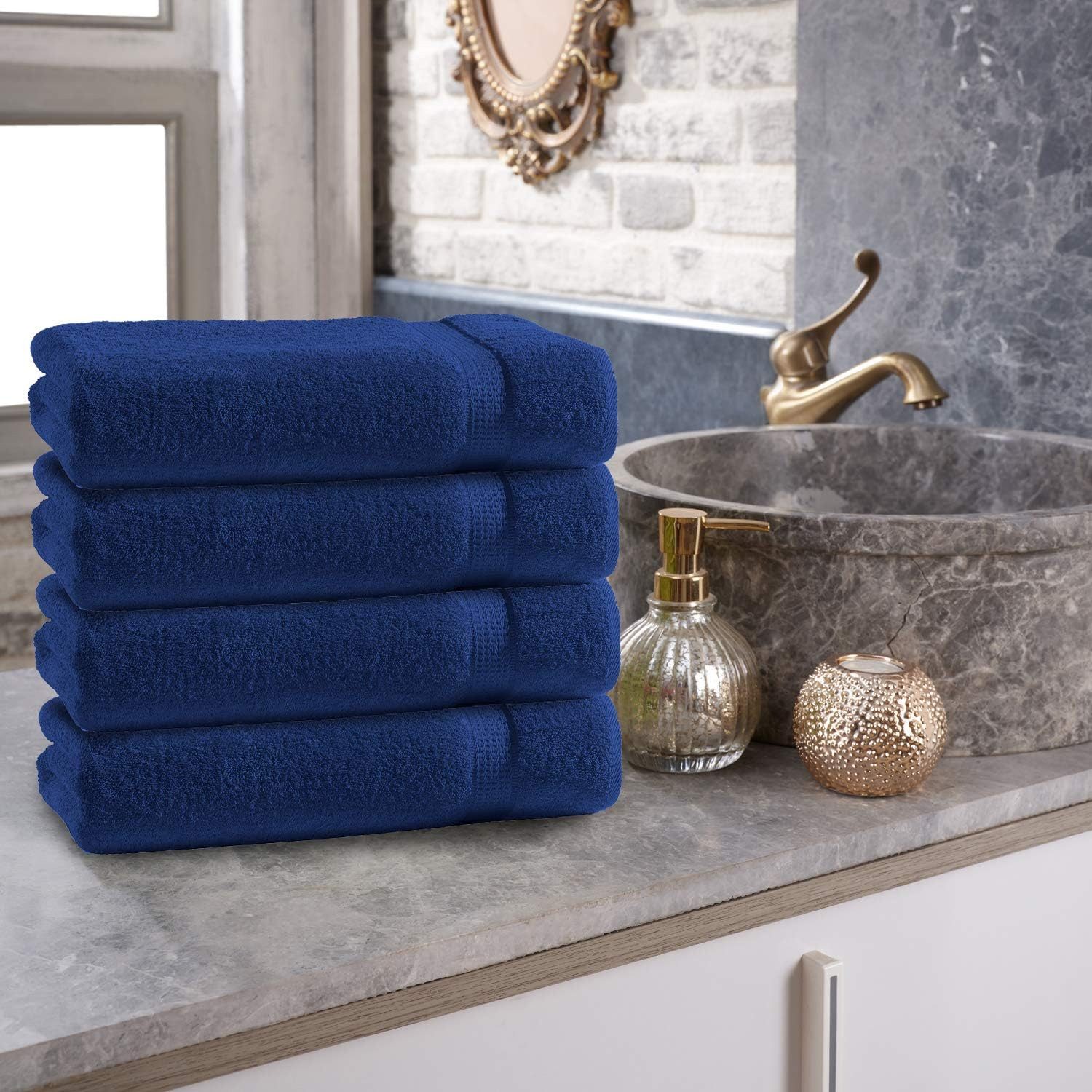 TRENDBUY24 Handtuch Set Handtücher Duschtücher Gästetücher Baumwolle Frottee Premium 4er Set, 100% Baumwolle (4-St), Duschtuch