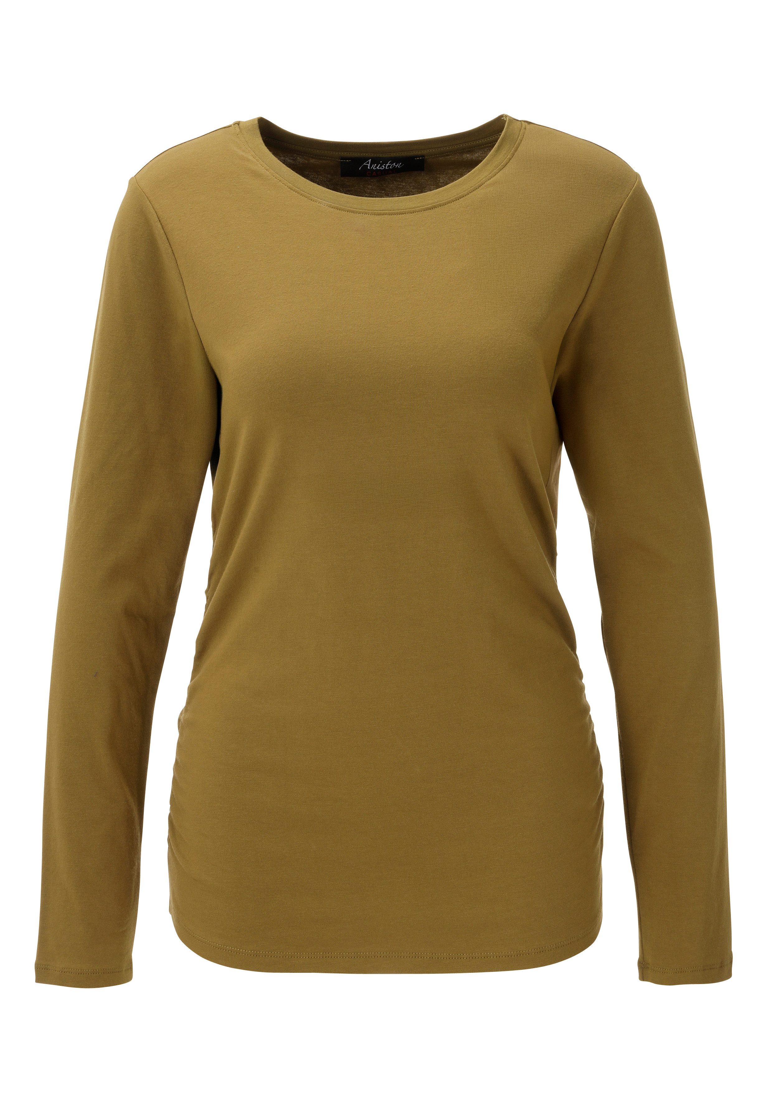 Aniston CASUAL Langarmshirt mit Raffungen an den Seitennähten - NEUE KOLLEKTION – Bild 5 von 5