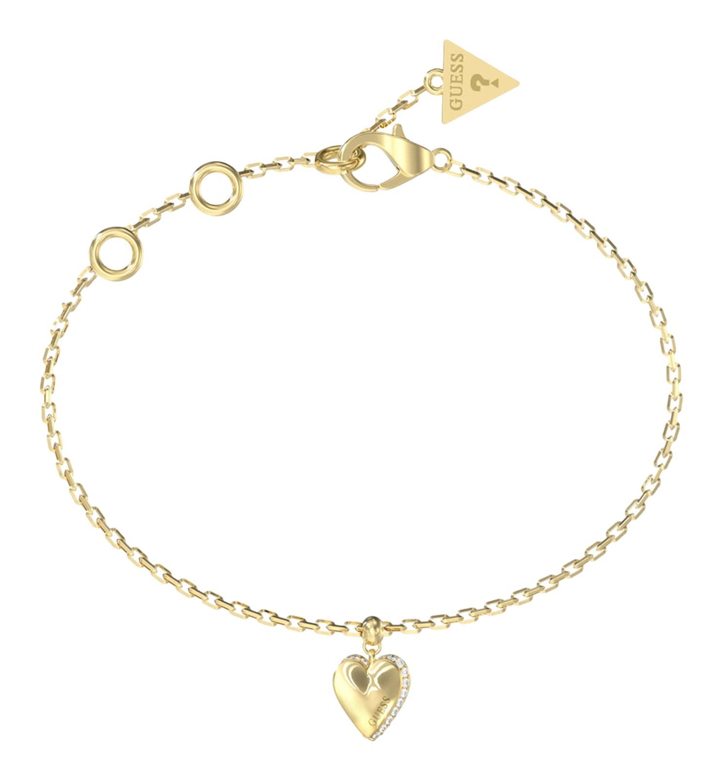 Guess Gliederarmband 8mm Heart Charm Bracelet