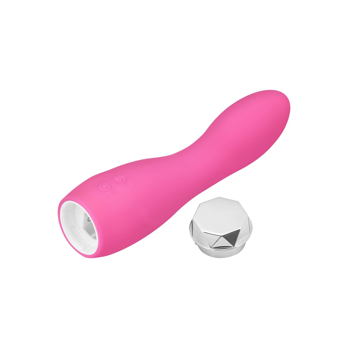 EIS Silikonvibrator, G-Punkt-Vibrator, Klitoris-Stimulator 'Gebogener 15,3cm', EIS wasserdicht