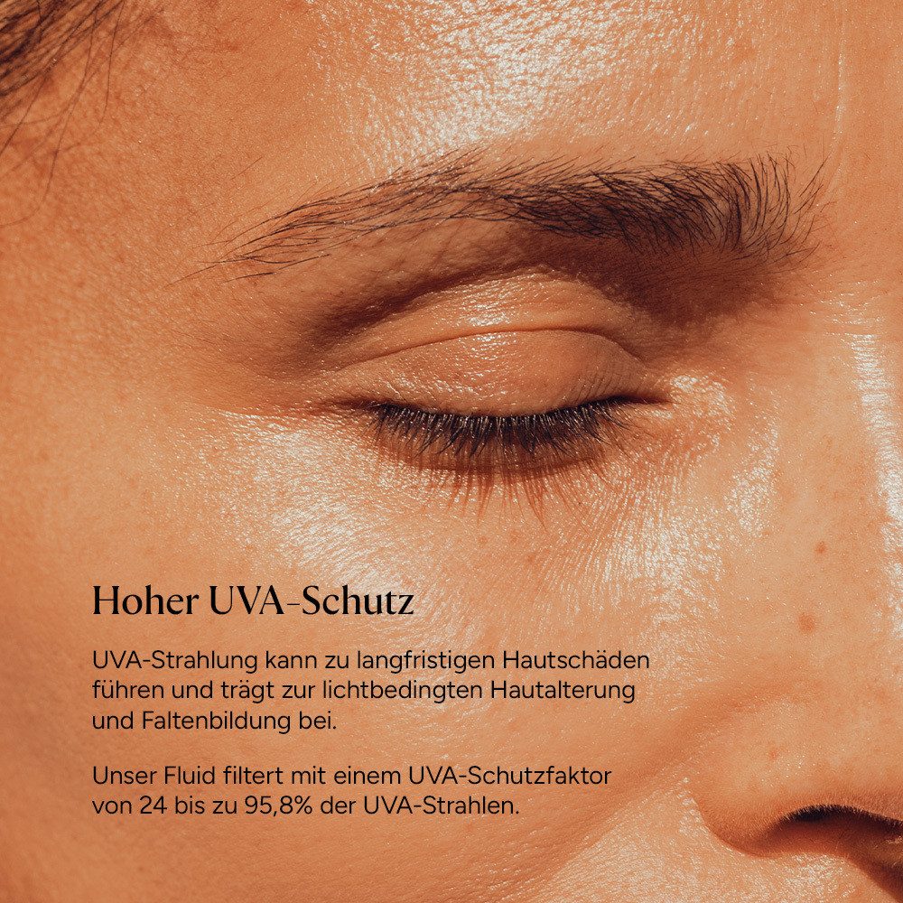 JUNGLÜCK Sonnenschutzcreme Sonnenfluid SPF 50 - Gesicht, Schutz vor UVB & UVA, 1-tlg., Leichte organische Sonnencreme ohne öligen Glanz