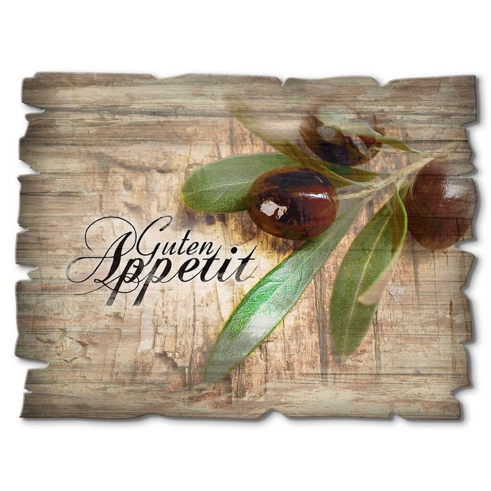 Artland Holzbild Oliven Guten Appetit Speisen (1 St)