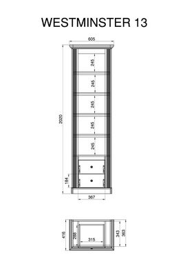 Home affaire Wohnwand Westminster, (Set, 4-St), im romantischen Landhausstil, exclusiv by Otto