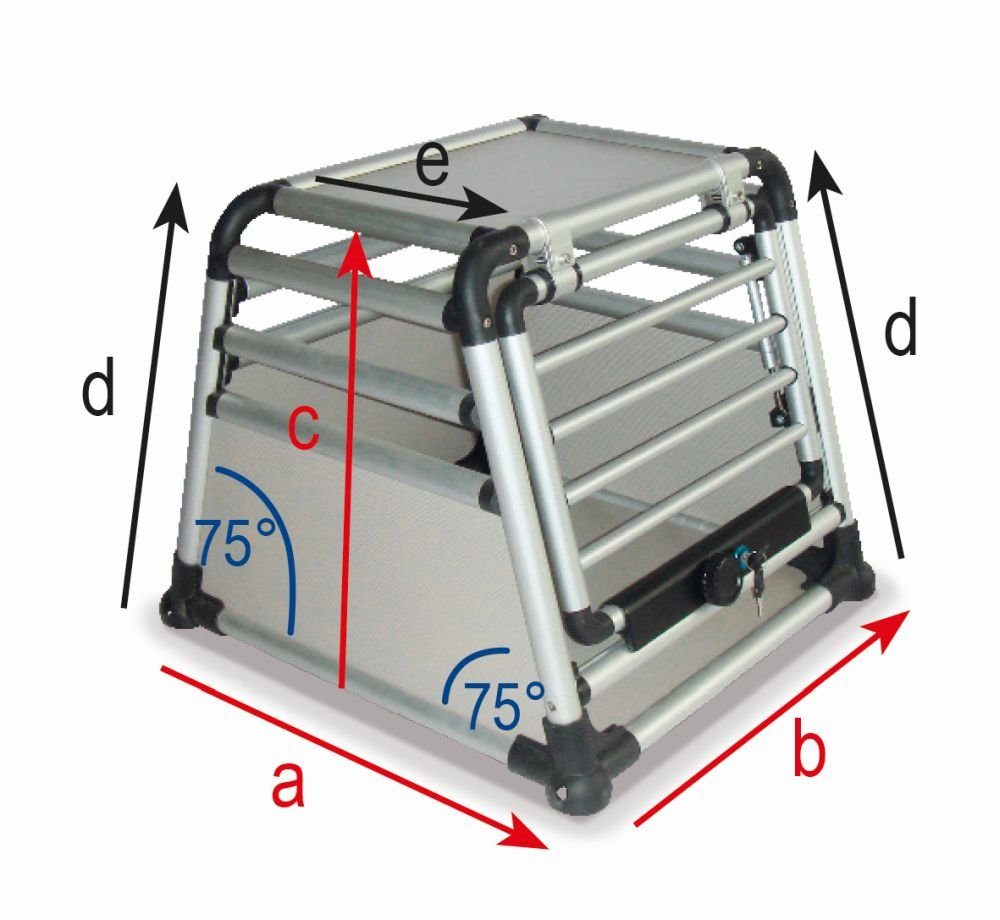 Nobby Tiertransportbox Round Corner bis 0,00 kg, Aluminium Autotransportbox