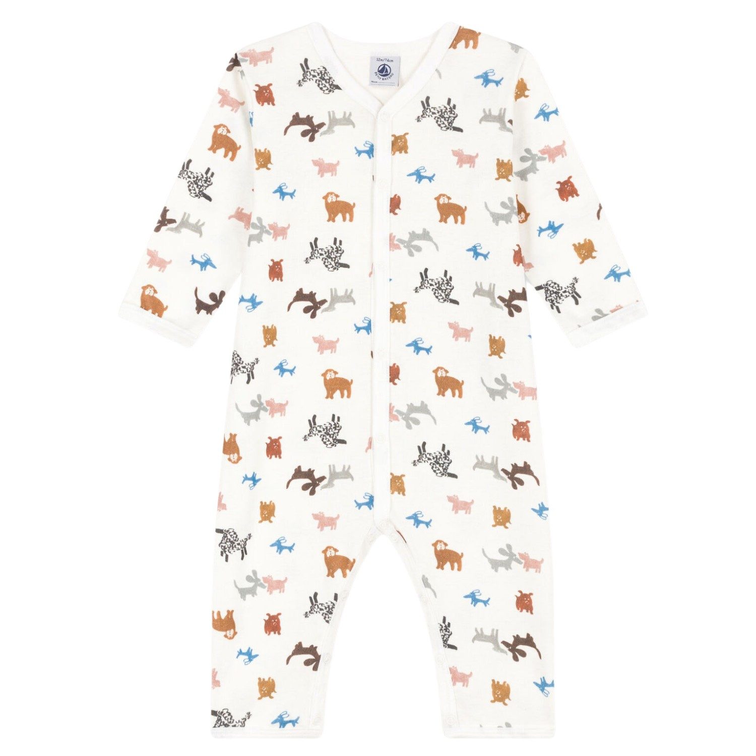 Petit Bateau Strampler Petit Bateau Baby-Strampler mit Hundemotiv aus Baumwolle