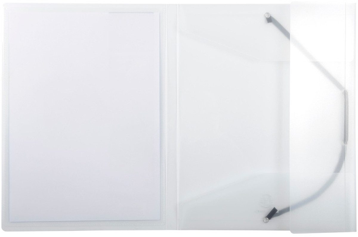 Fächermappe Eckspannmappe Kreacover A4 PP 500my transparent weiß