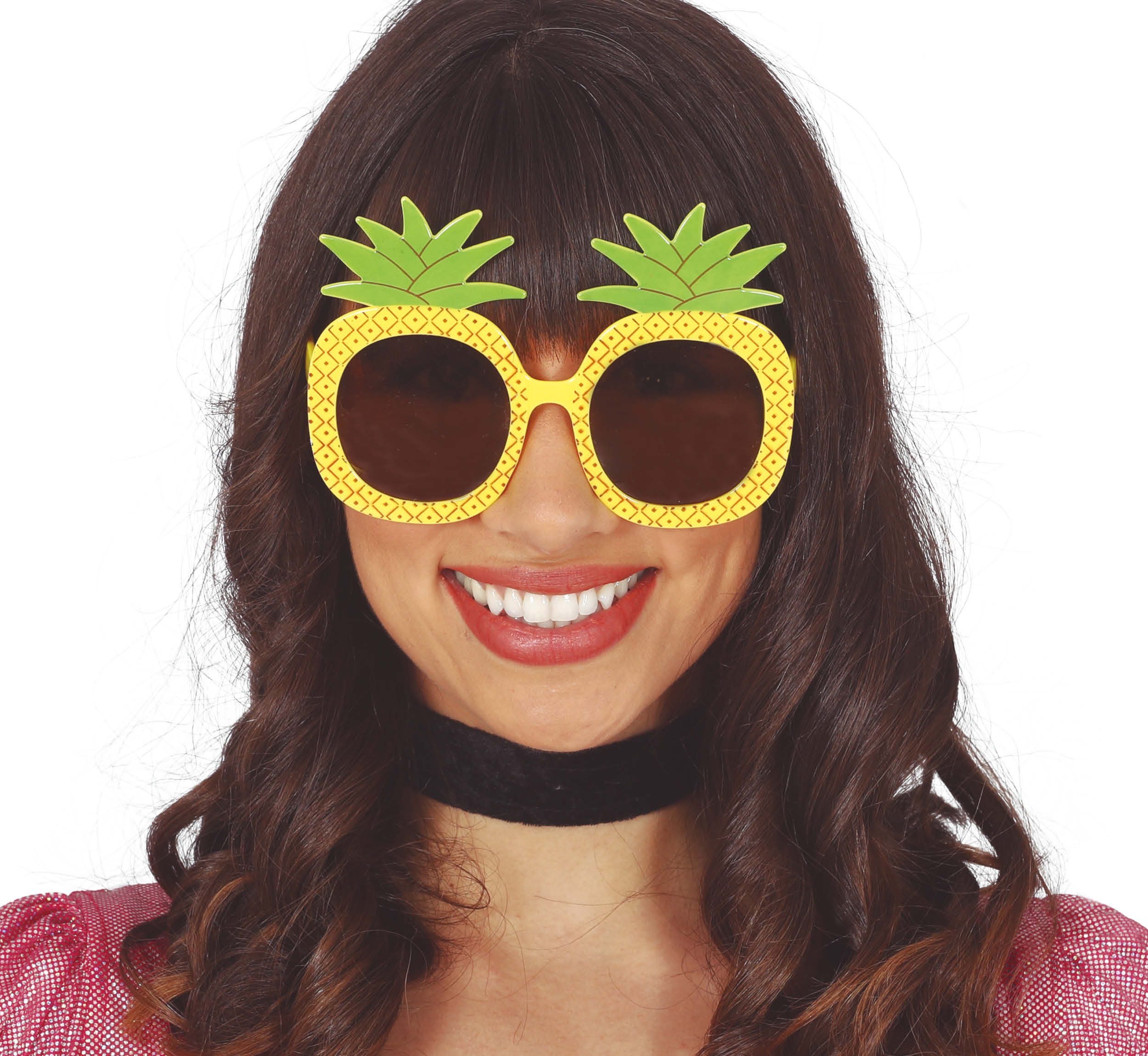 Verkleidungsmaske Partybrille 'Ananas', Hawaii Kostüm