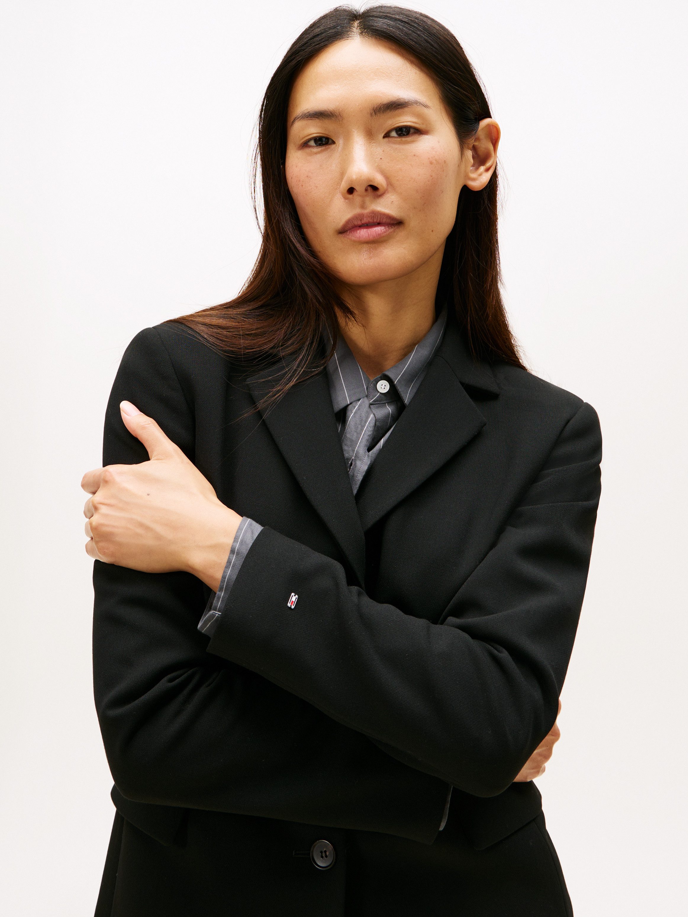 Tommy Hilfiger Kurzblazer PUNTO TONAL CREST SLIM BLAZER günstig online kaufen