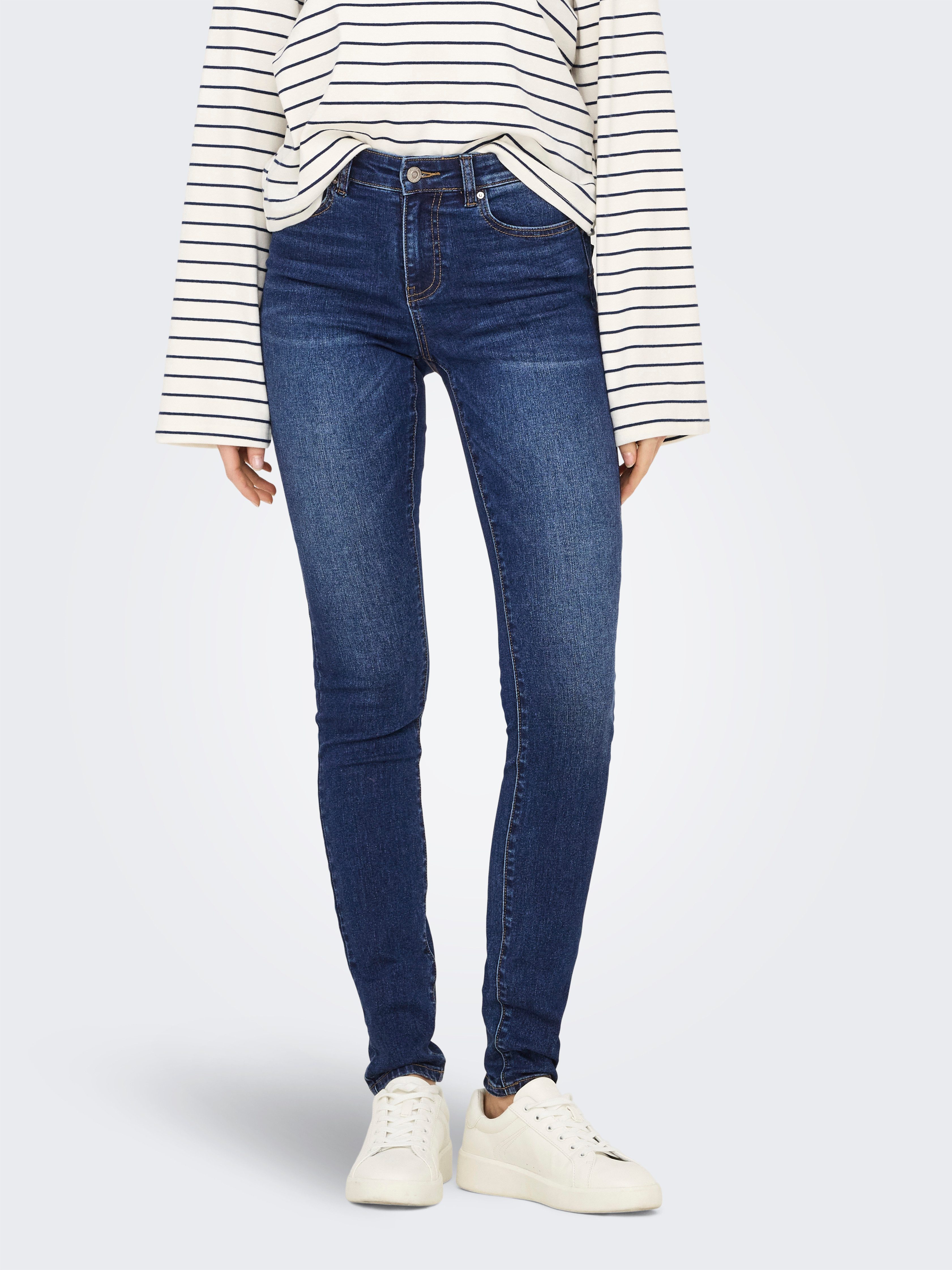 Skinny-fit-Jeans ONLRINA MID WAIST PUSH UP SK BOX DNM