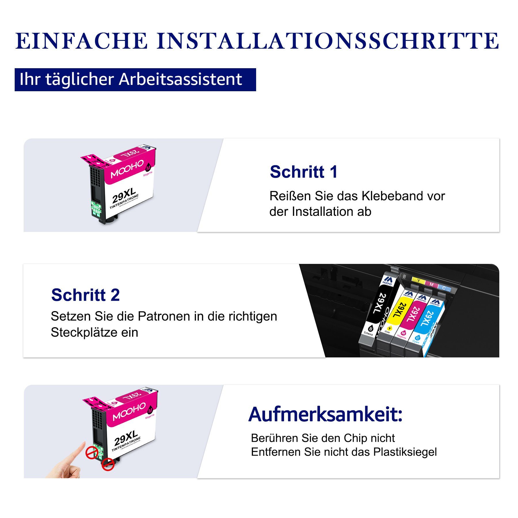 MOOHO XP-455 29XL für Epson29 Tintenpatrone druckerpatronen 442 332 (0-tlg)