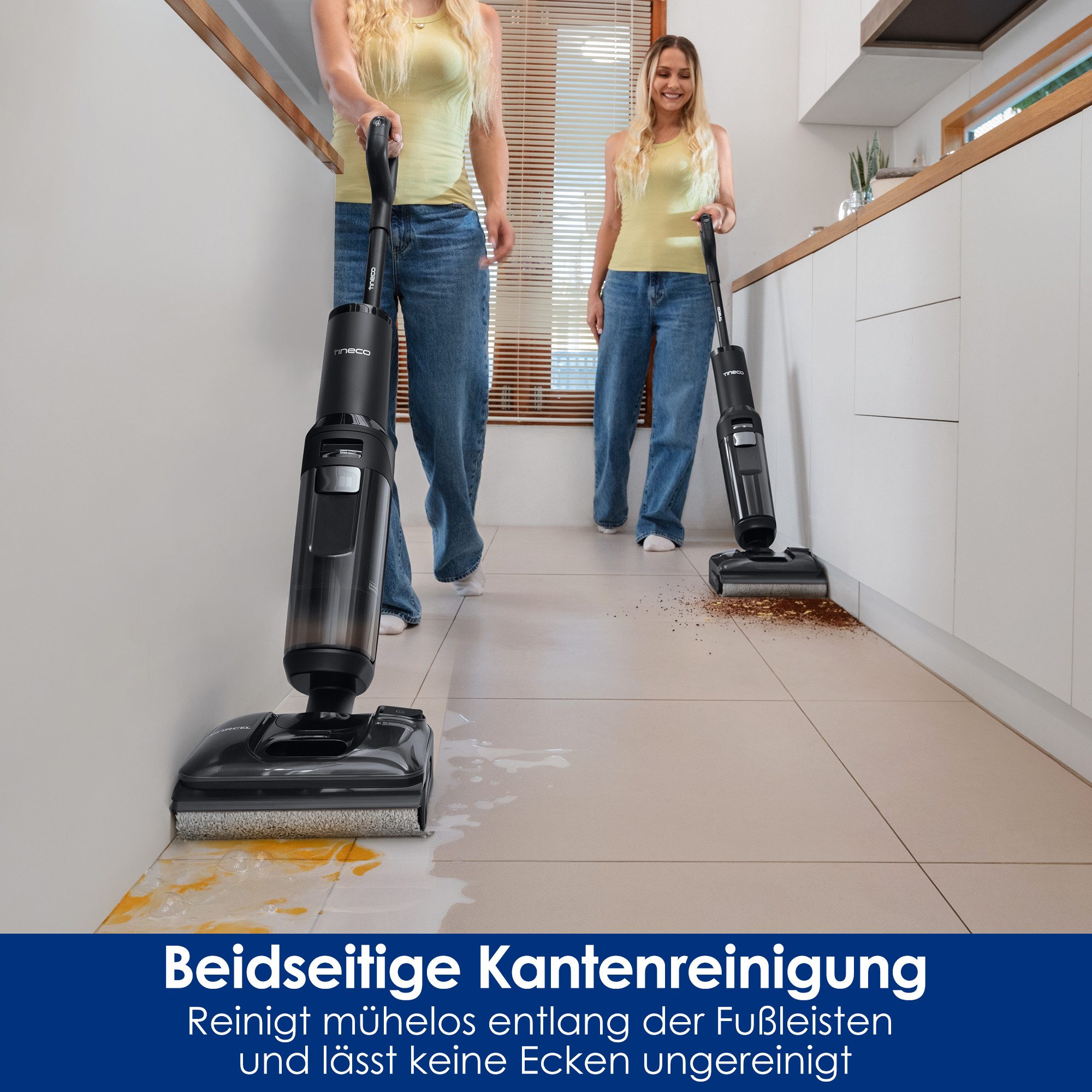 Tineco Nass-Trocken-Sauger FLOOR ONE Switch S7 Stretch Premium, mit 85°Grad Heißluft-Trocknung, 250 W, für Tierhaare & Allergiker, Teppich & Hartboden