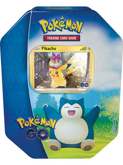 Nintendo Spiel, Pokemon Sammelkartenspiel Pokemon GO: Relaxo Snorlax Tin Box - Englisch, 4 Boosterpacks