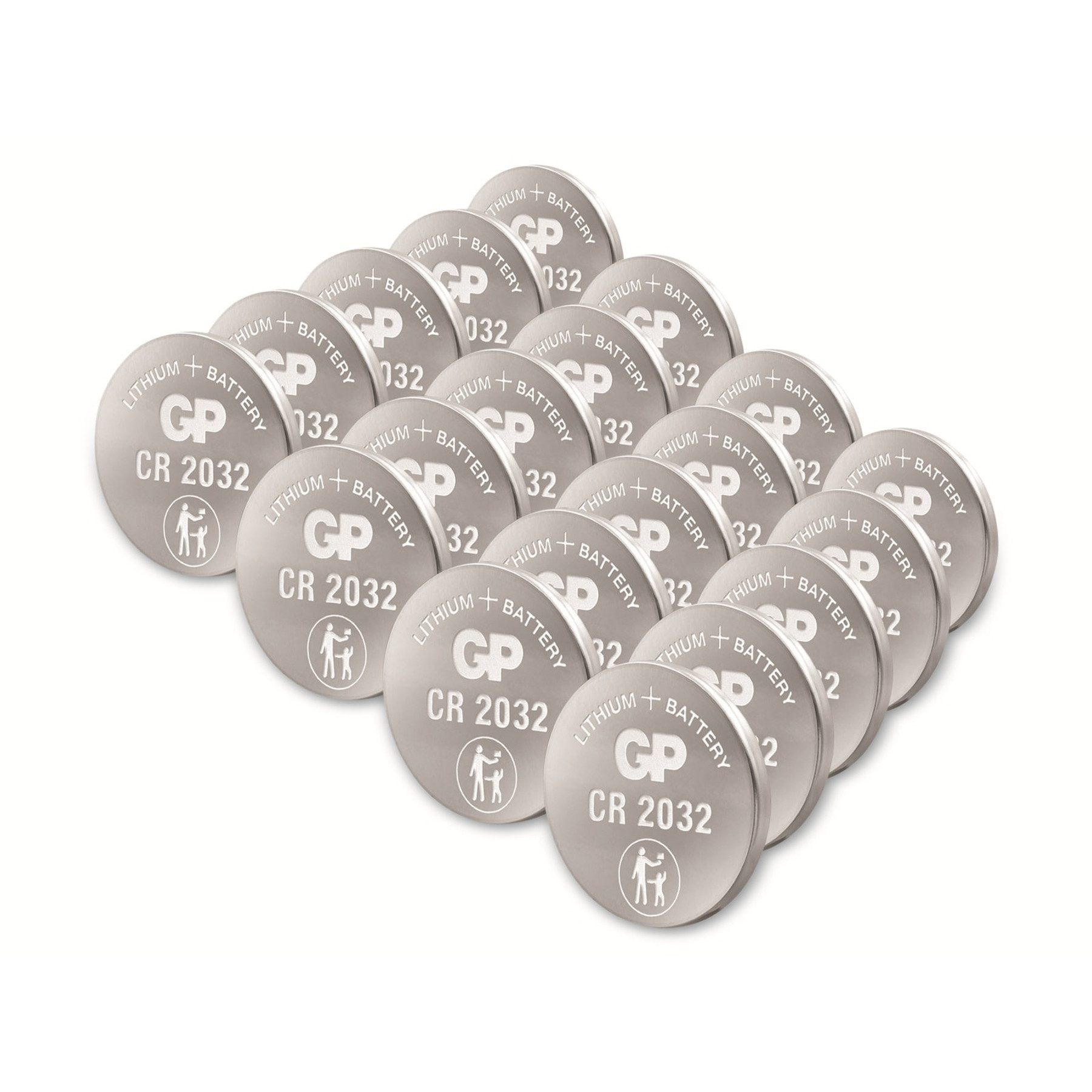 Gp GP Lithium-Knopfzelle CR2032, 3V, 20 Stück Knopfzelle