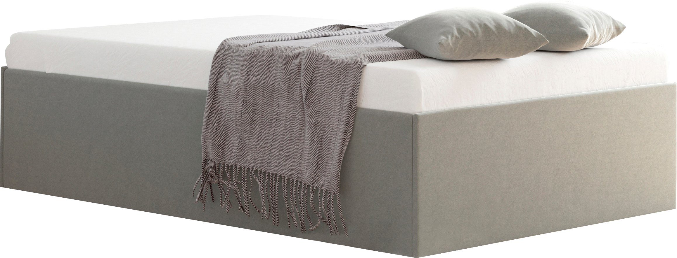 Westfalia Schlafkomfort Polsterbett Amrum, in Samtvelours ohne Kopfteil, mit und ohne Bettkasten erhältlich