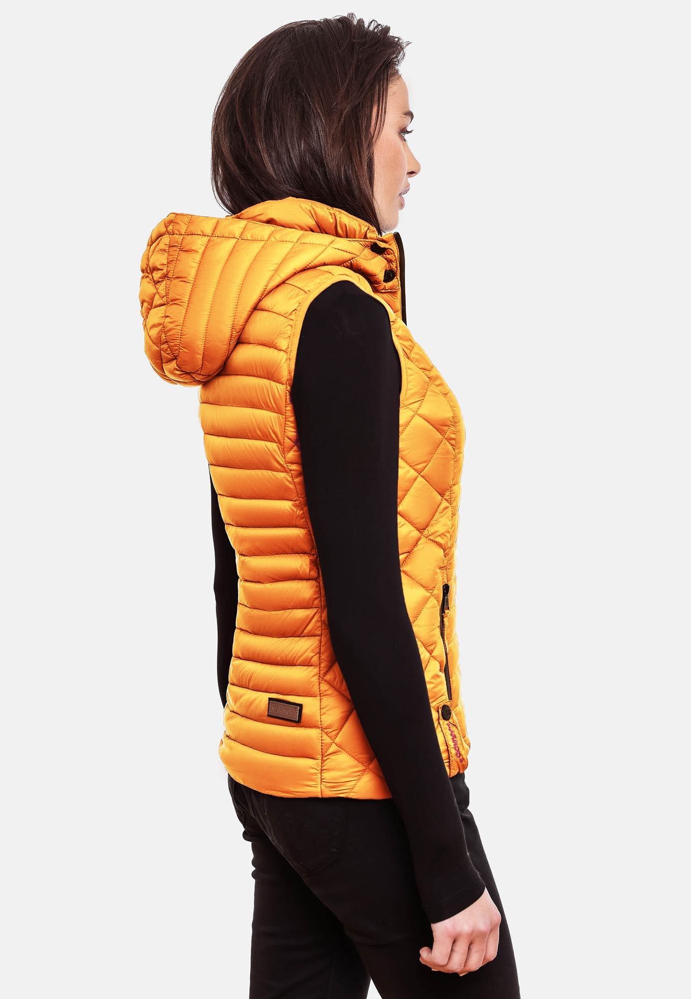 Marikoo Steppweste mit Kapuze – Leichte Übergangsweste mit Taschen Leichte Steppweste mit Kapuze und wasserdichtem Reißverschluss – Bild 4 von 5