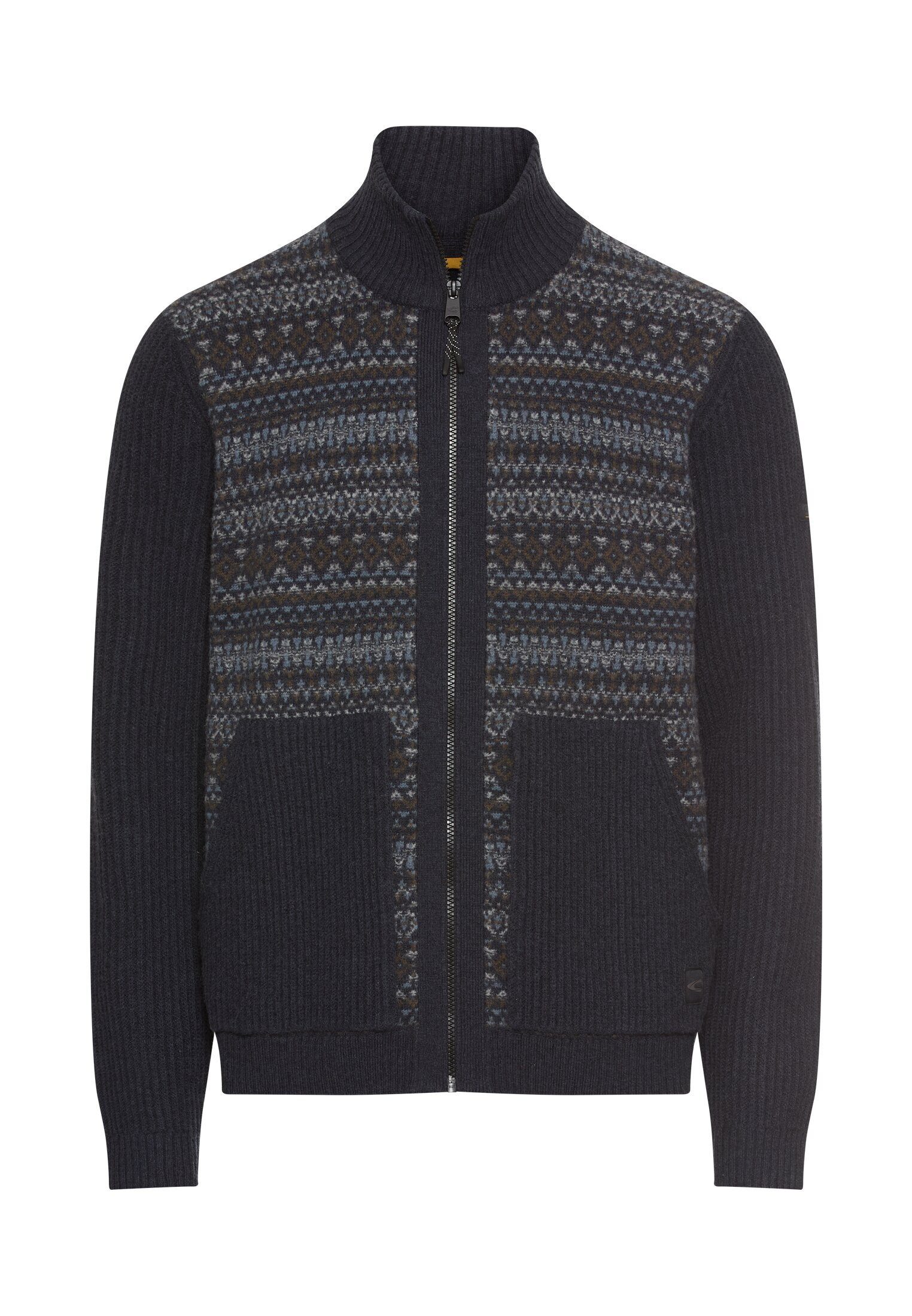 Cardigan mit Stehkragen Langarm
