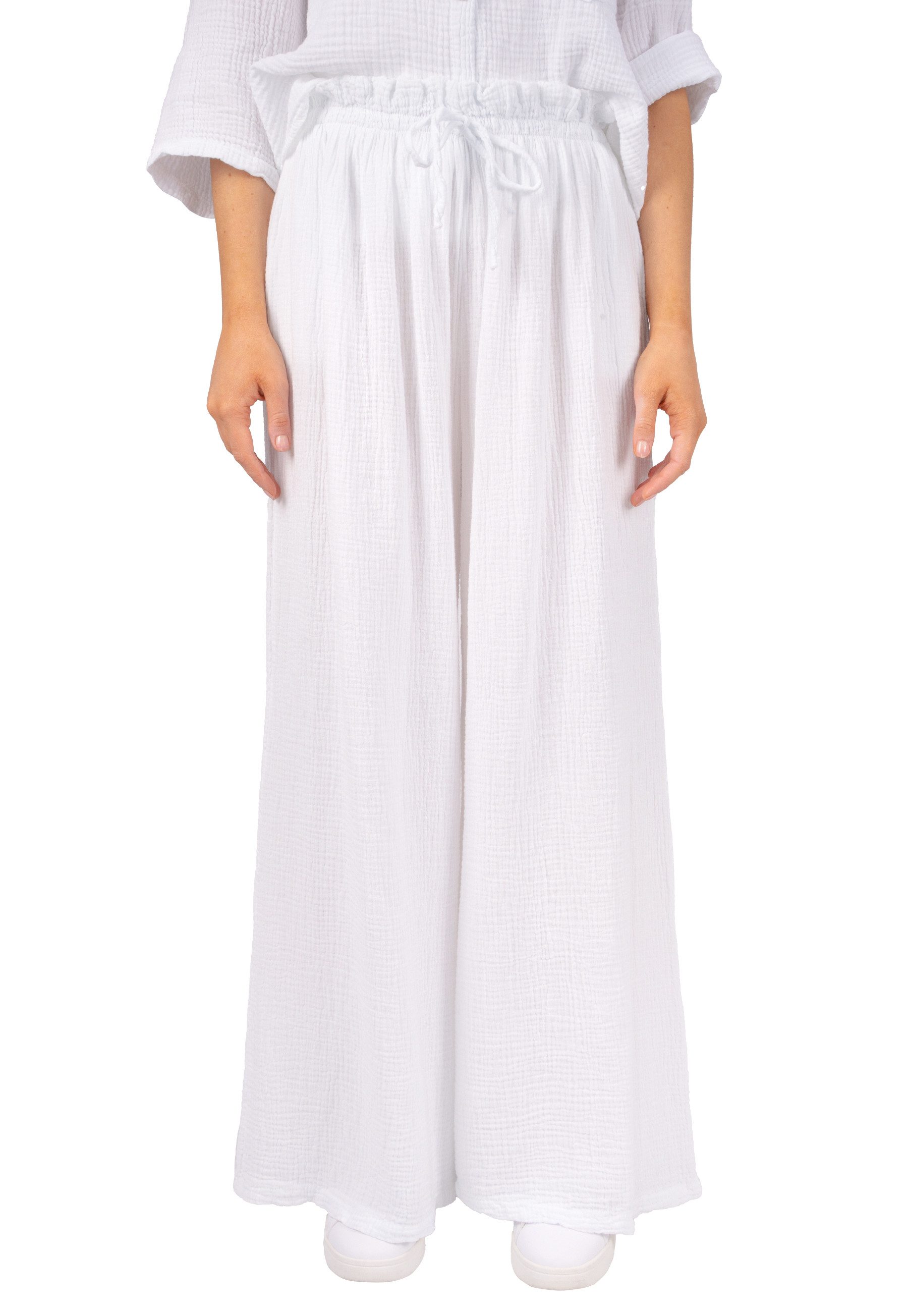 Seasons of April Jerseyhose Musselinhose Liska (1-tlg) Weite Musselin Hose günstig online kaufen