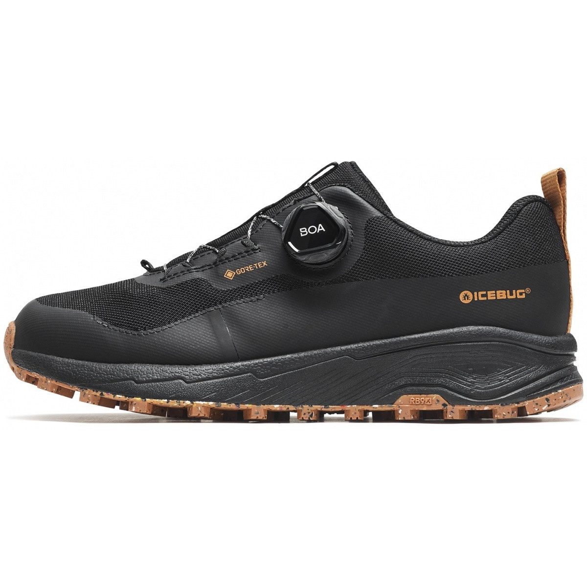 Icebug Haze M BOA-Schnürsystem RB9X GTX (wasserdicht) schwarz/orange Herren Laufschuh