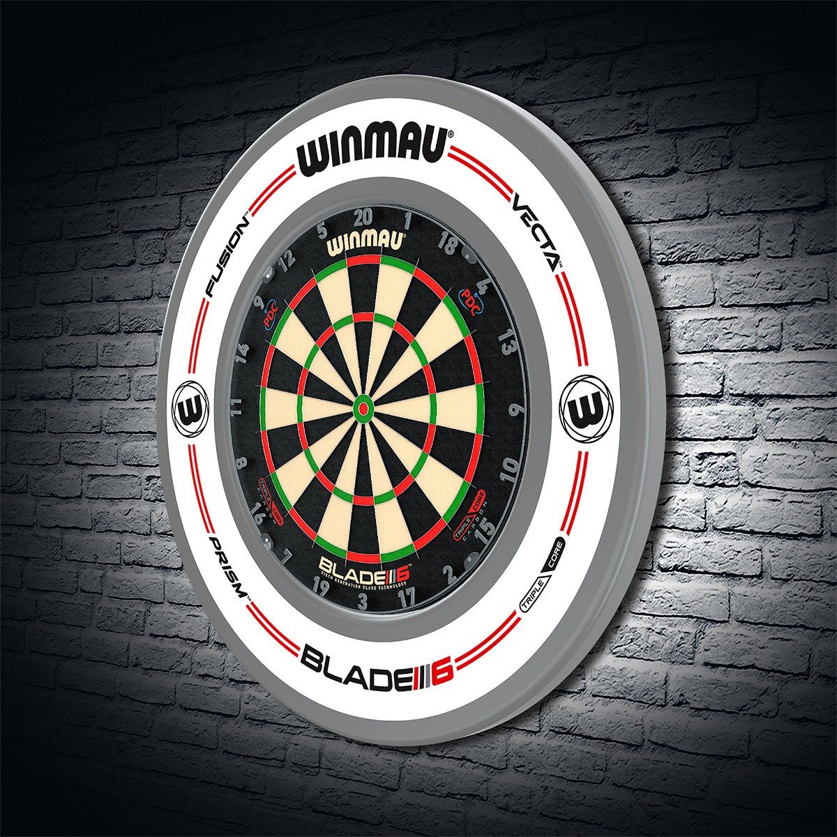 Winmau Dart-Wandschutz Surround Pro-Line white 4449, Dartscheibe Dart Scheibe Darts