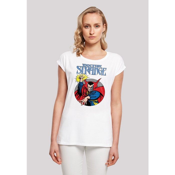 F4NT4STIC T-Shirt Extended Shoulder T-Shirt Marvel Doctor Strange Circle Damen Premium Merch Regular-Fit Kurze Ärmel Logo Print