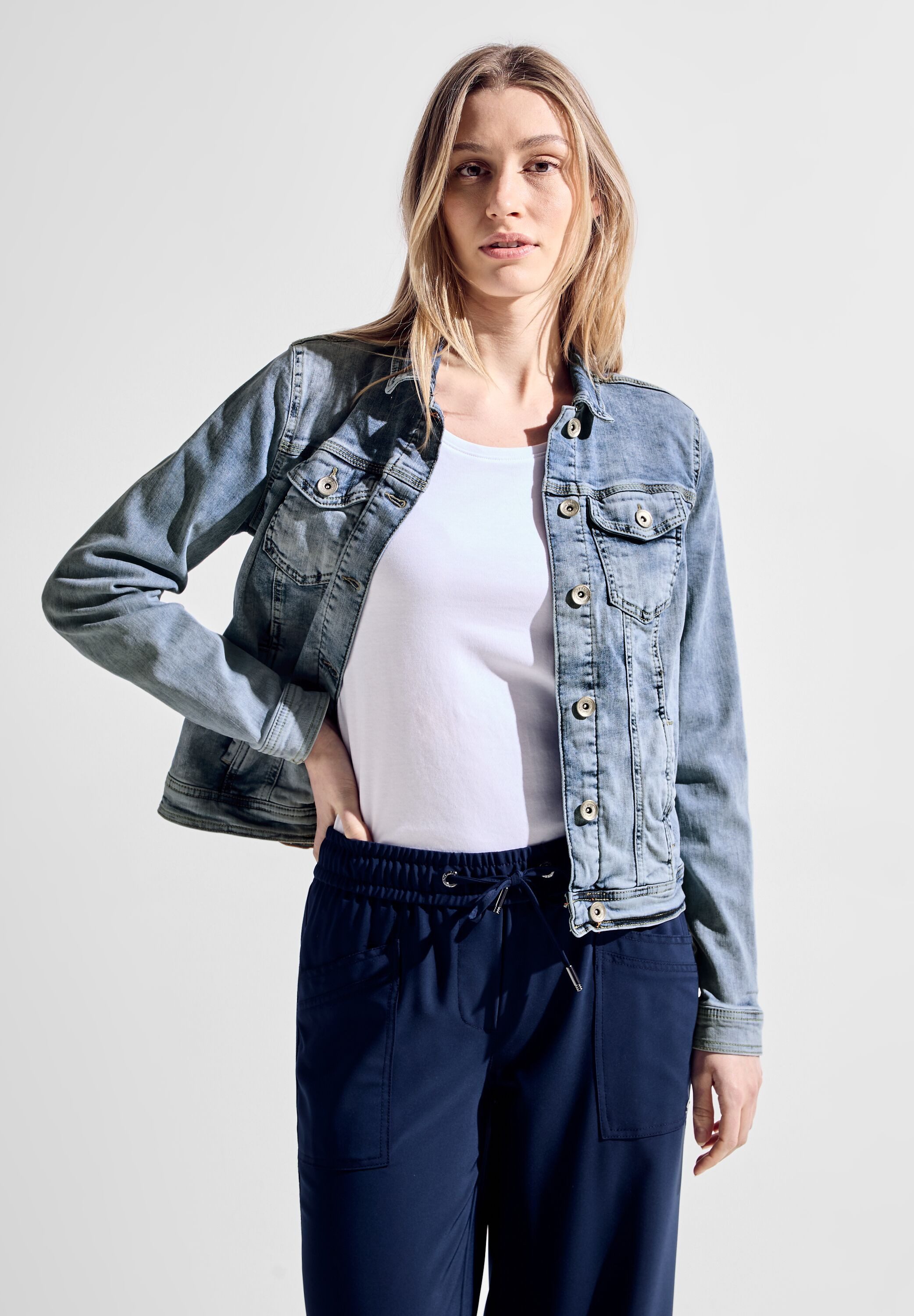 Cecil Jeansjacke mit Knopfleiste