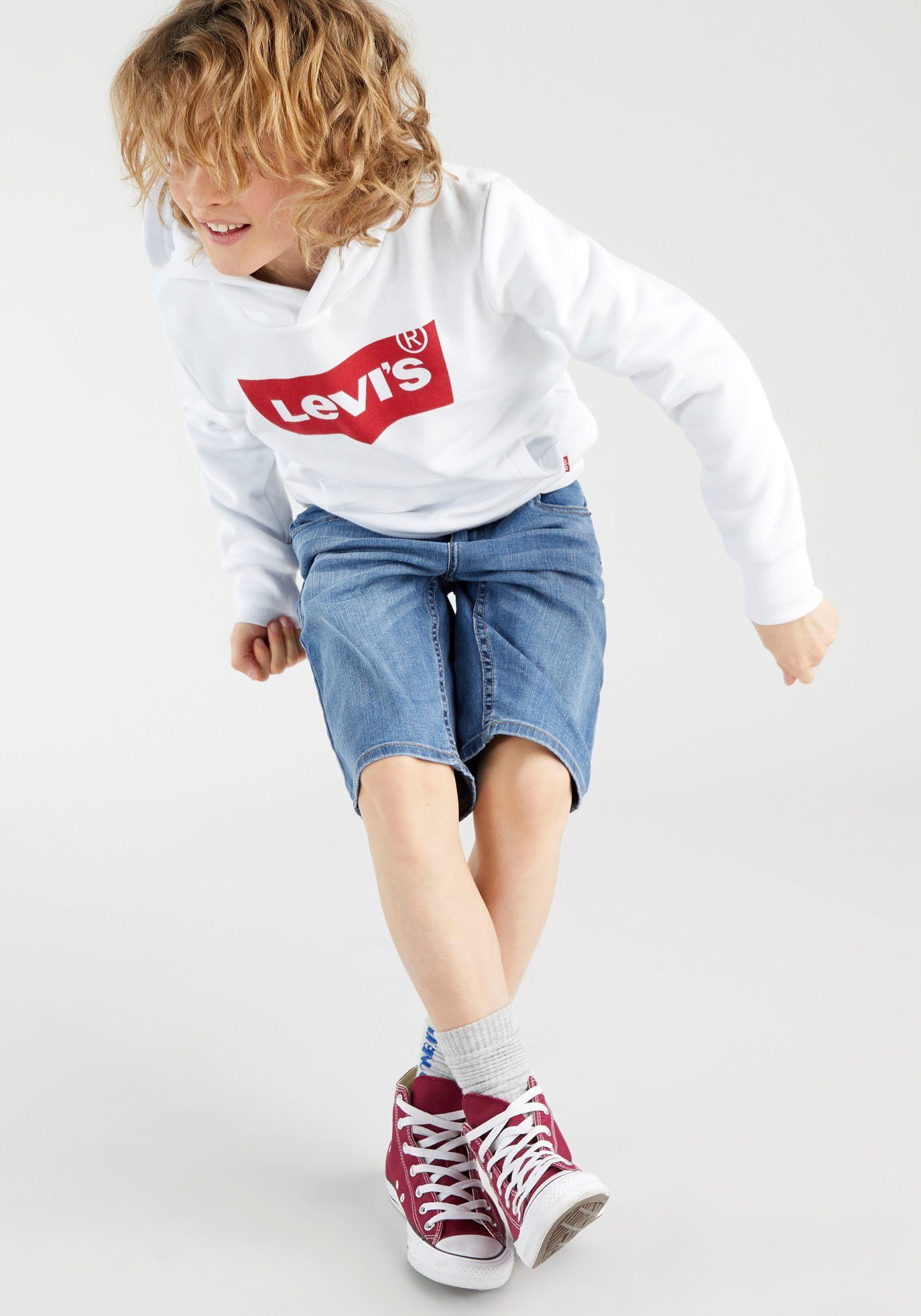 Levi's® Kids for BOYS white HOODIE Kapuzensweatshirt BATWING