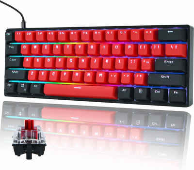 SOLIDEE mit RGB Hintergrundbeleuchtung Gaming-Tastatur (Optische Schalter mit Hot-Swap-Funktion individuelle Schalteraustausch)