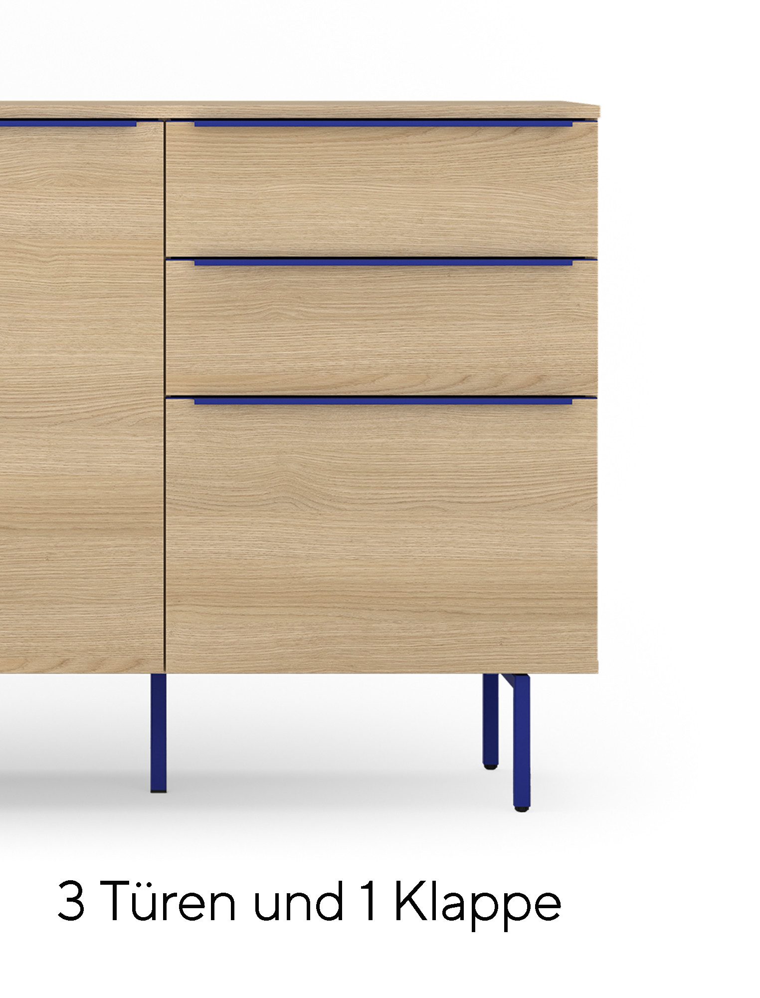 TOM TAILOR HOME Sideboard COLOR PUZZLE Medium Cabinet 07 – 3 Türen, 1 Schublade, Breite 1650 mm – Stauraum mit dem besonderen Farbkick