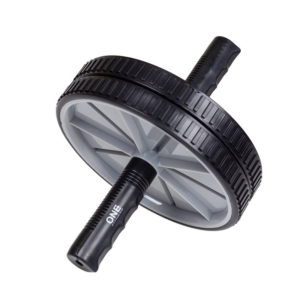 ONE FITNESS Bauchtrainer Doppel-Bauchroller (Spar-Set, 1-St., Fitness), Griffe und Räder mit Anti-Rutsch-Oberfläche für sicheres Handling