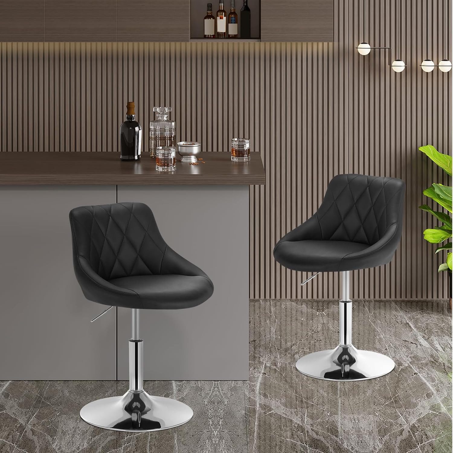 Woltu Barhocker (2 St), Barsessel Relaxsessel Loungesessel höhenverstellbar