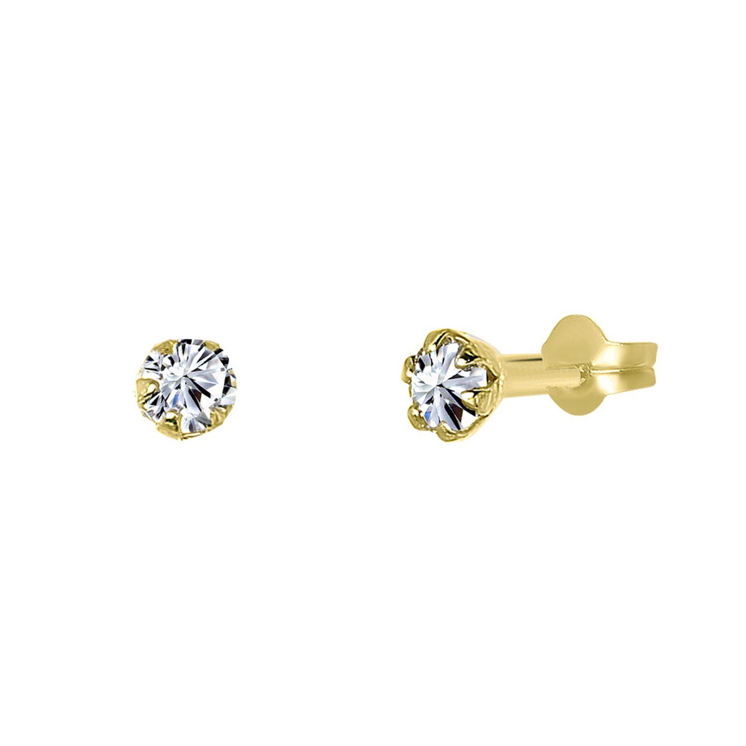 LUCARDI Paar Ohrstecker Ohrring - 585 Gold - Gold - Zirkonia - Damen