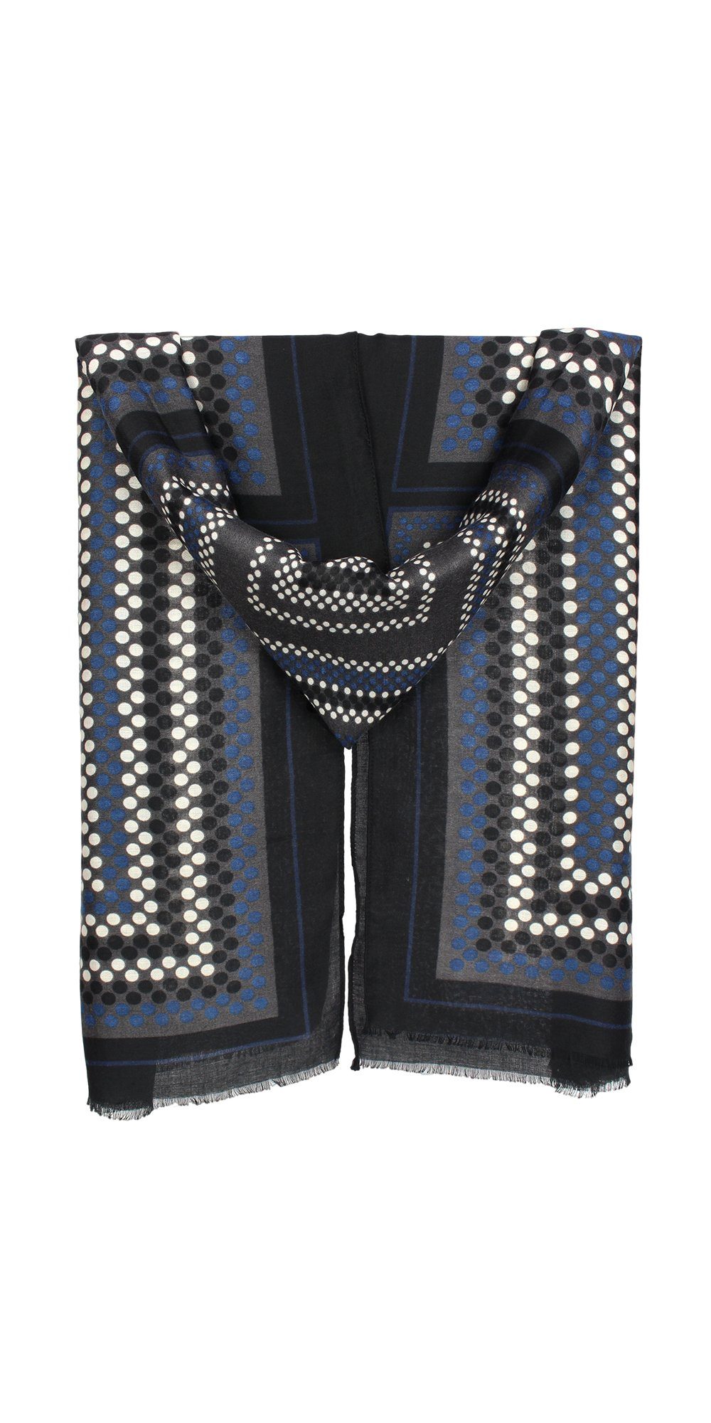ZEBRO Modeschal Herrenschal "Punkte im Rechteck"