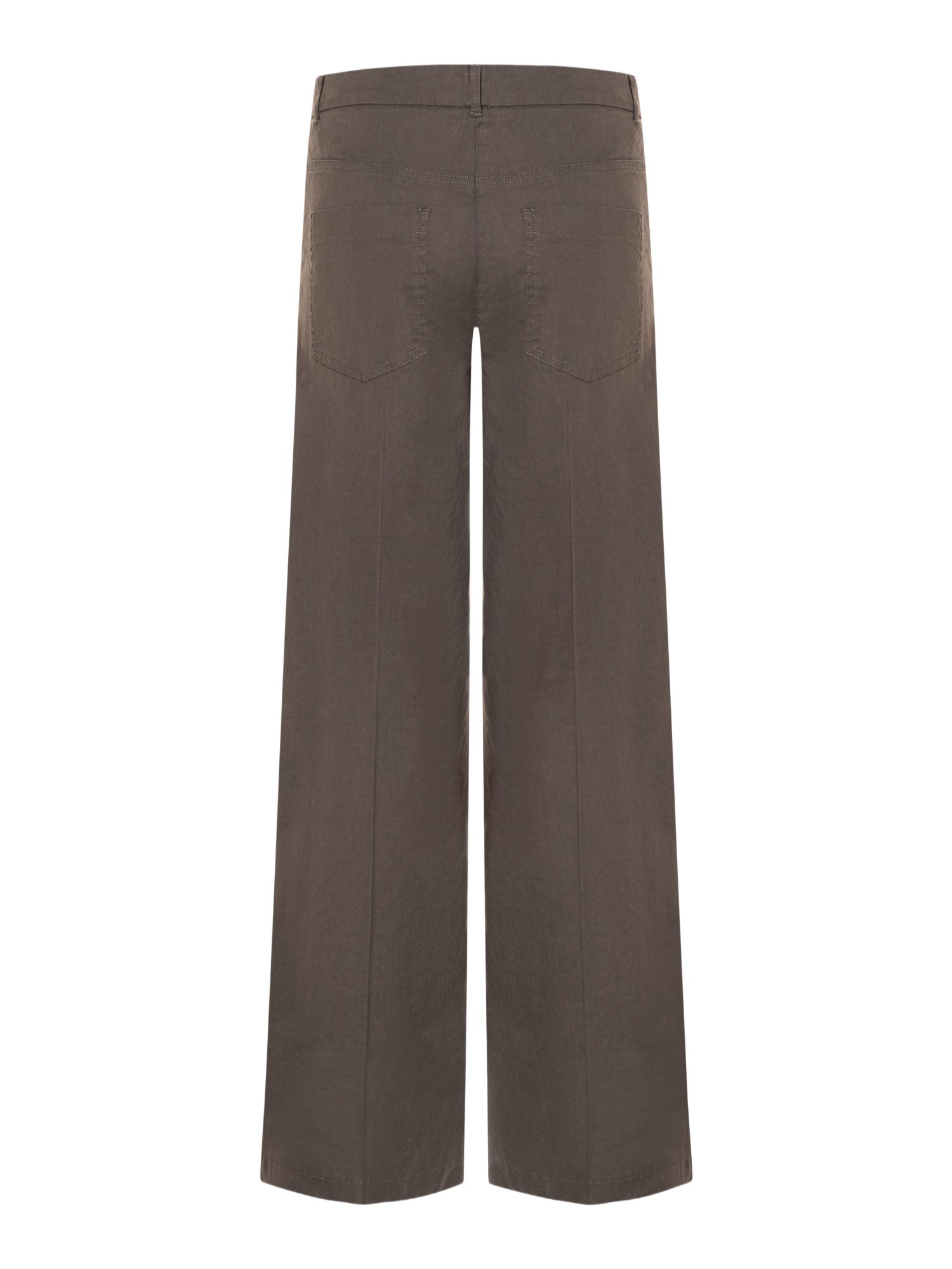 Cambio Stoffhose braun,Casual,Leinen,Unifarben,Wide Leg,Mittel