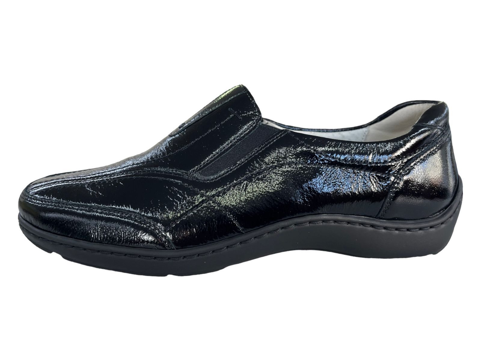 WALDLÄUFER Damen Slipper HENNI 496507-143-001 Taipei schwarz Slipper