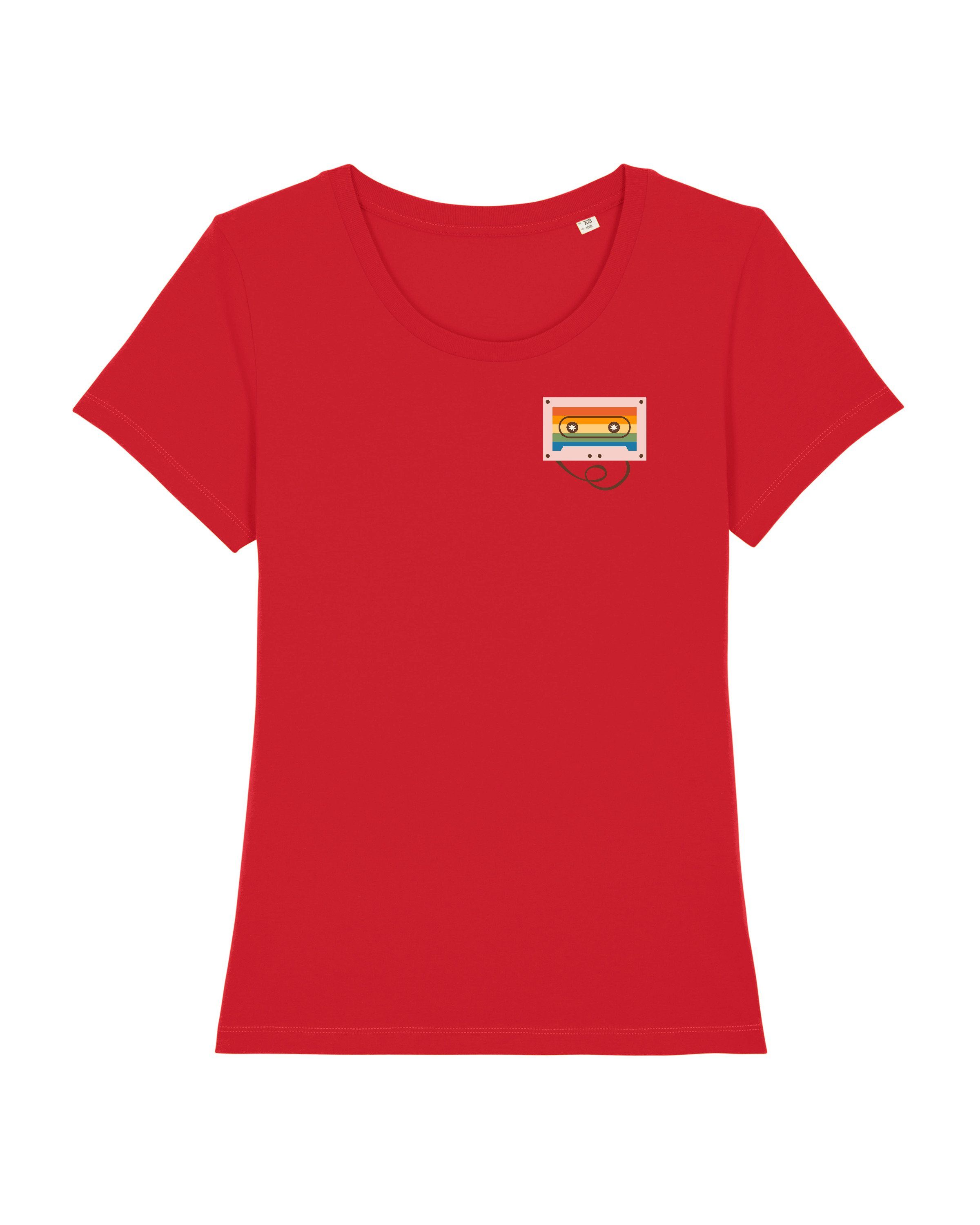 Cassette wat? Rose Apparel (1-tlg) Print-Shirt Rainbow Hibiscus