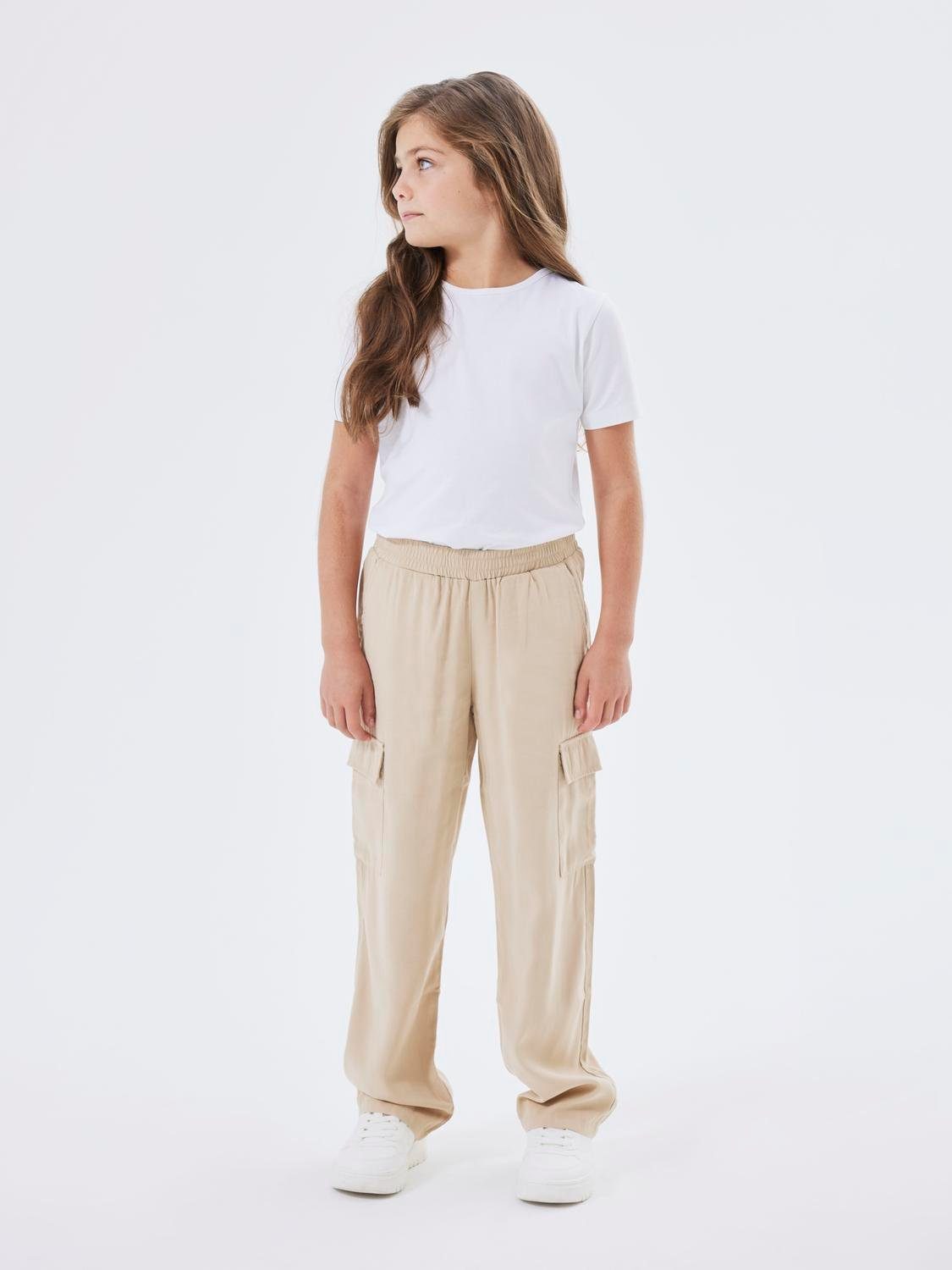 Name It Cargohose NKFBELLA ST TWI CARGO 8262-BU NOOS mit elastischem Bund zum einfachen Reinschlüpfen