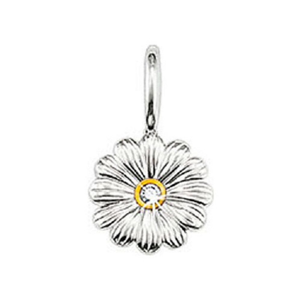 THOMAS SABO Kettenanhänger SD_PE0004-179-14 Halsketten Anhänger Sweet Diamonds Blume Silber
