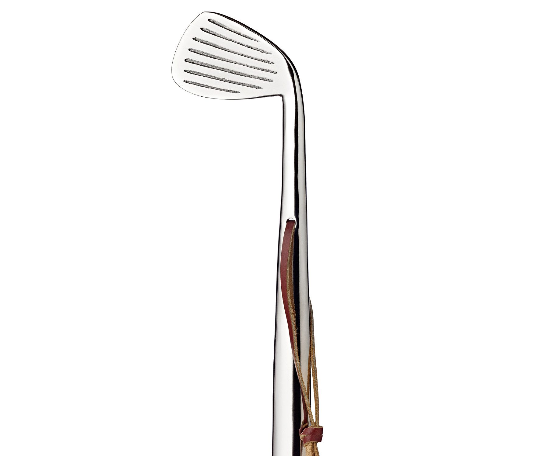 EDZARD Schuhlöffel Golf, L 51cm, vernickelt hochglanzpoliert, Echtleder Band