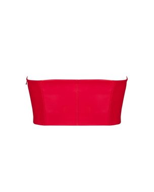 Obsessive Balconnet-BH Wetlook Top rot elastisch Kunstleder sexy Gogo BH (einzeln, 1-tlg)