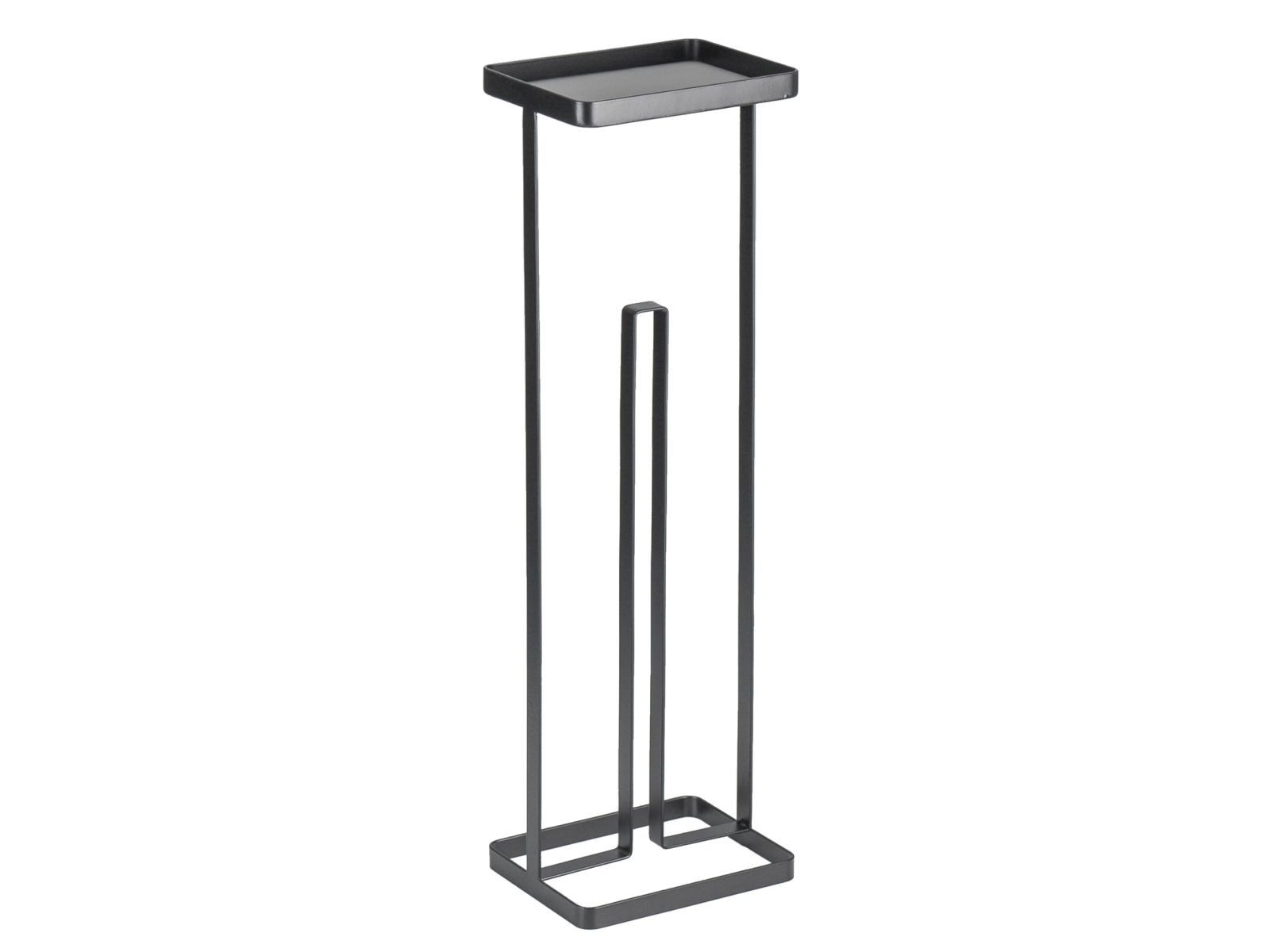 Yamazaki Toiletten-Ersatzrollenhalter Tower Toilettenpapierständer Toilettenpapierhalter mit Ablage, Ablagefläche für Handy, Uhr, Schlüssel, freistehend, Metallgestell