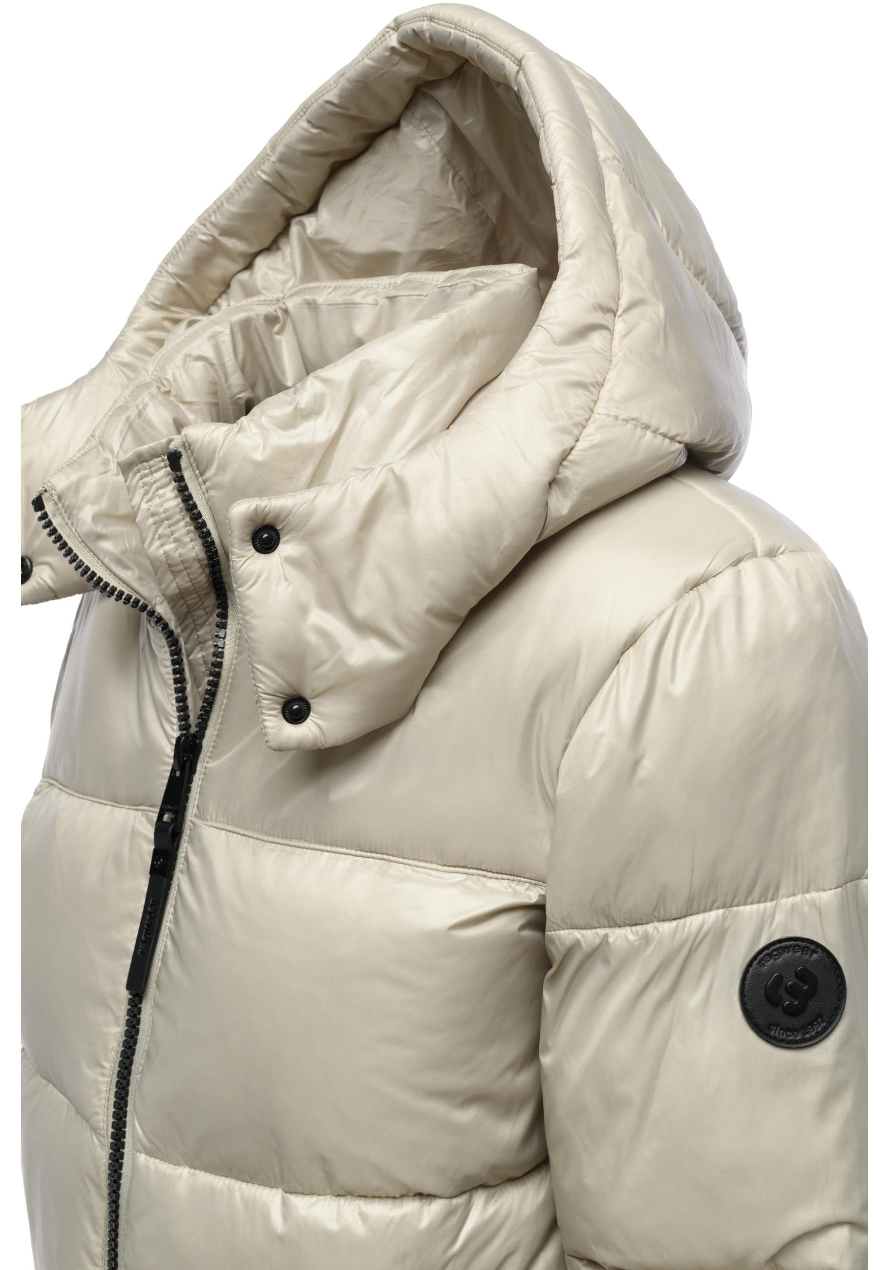 Ragwear Steppjacke Roobie II Matt glänzende Damen Winterjacke mit Kapuze