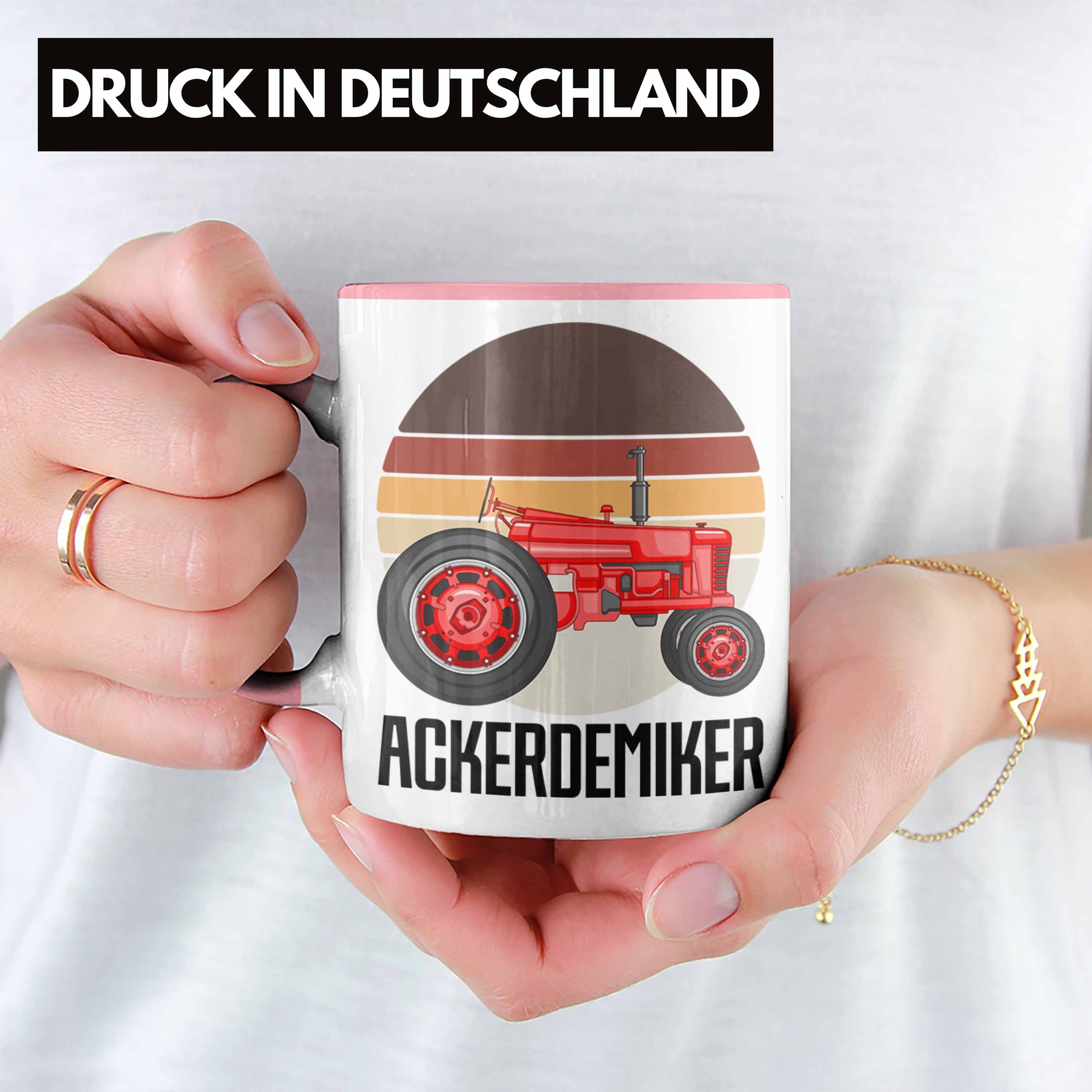 Rosa Ackerdemiker Trendation Tasse Tasse für Ba Geschenkidee Landwirt Geschenk Kaffee-Becher