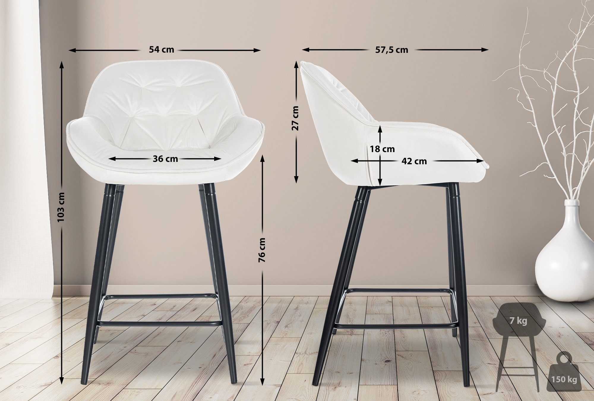 CLP Barhocker Gibson (2er Set, 2 günstig online kaufen