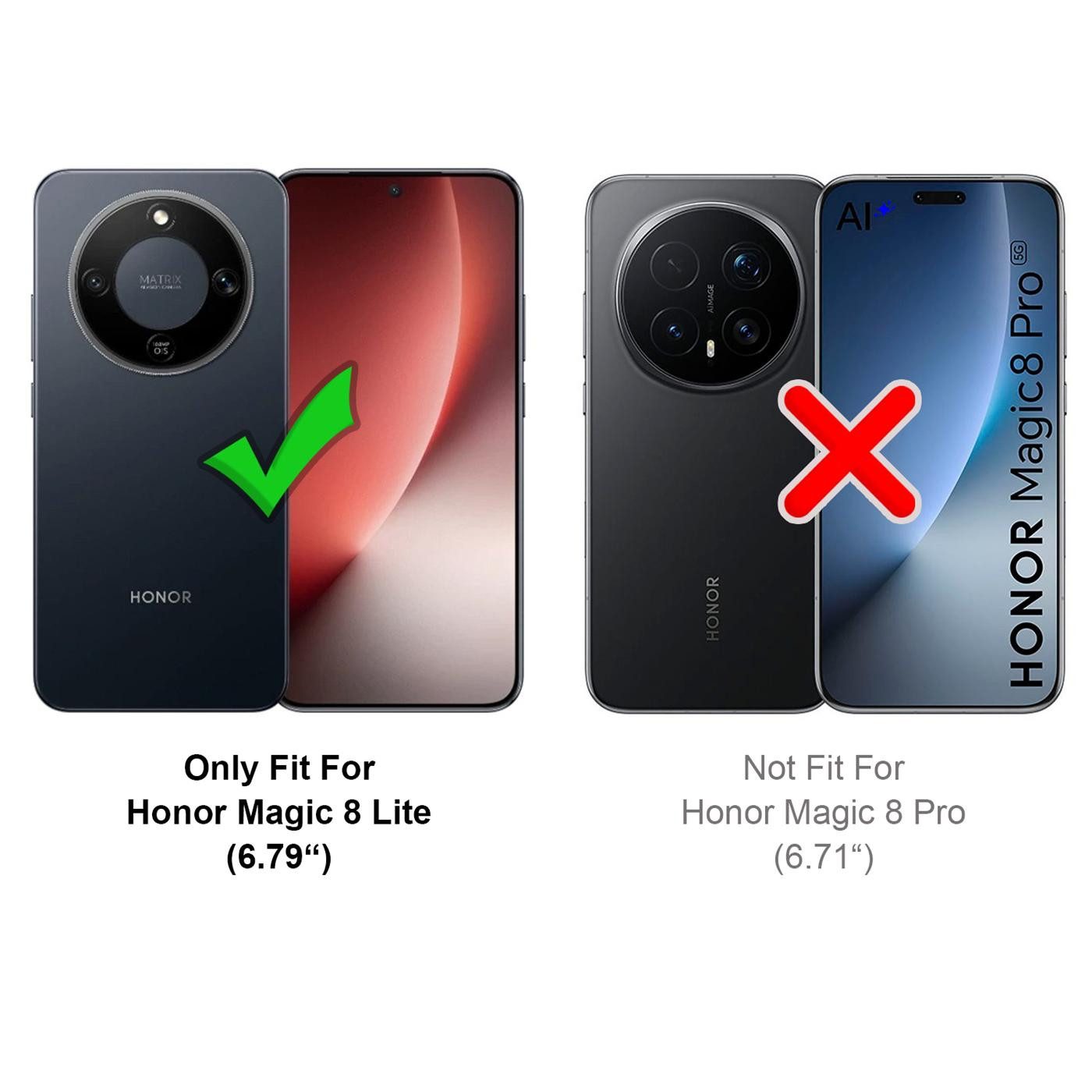 CoolGadget Handyhülle Transparent Ultra Slim Case für Honor Magic8 Lite 6,79 Zoll, Silikon Hülle Dünne Schutzhülle für Honor Magic 8 Lite Hülle – Bild 3 von 5