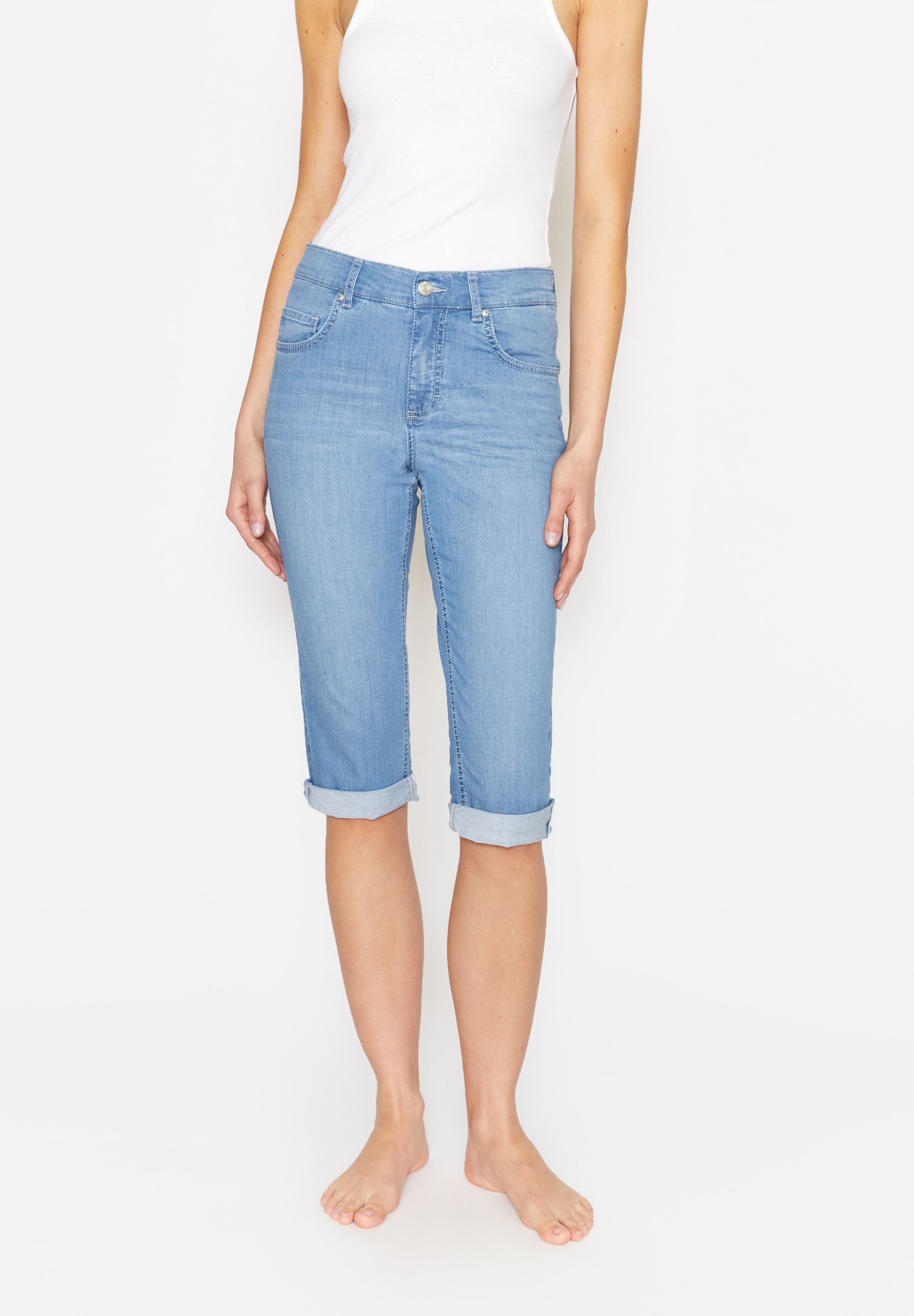 ANGELS Caprijeans light blue used | Stretchjeans